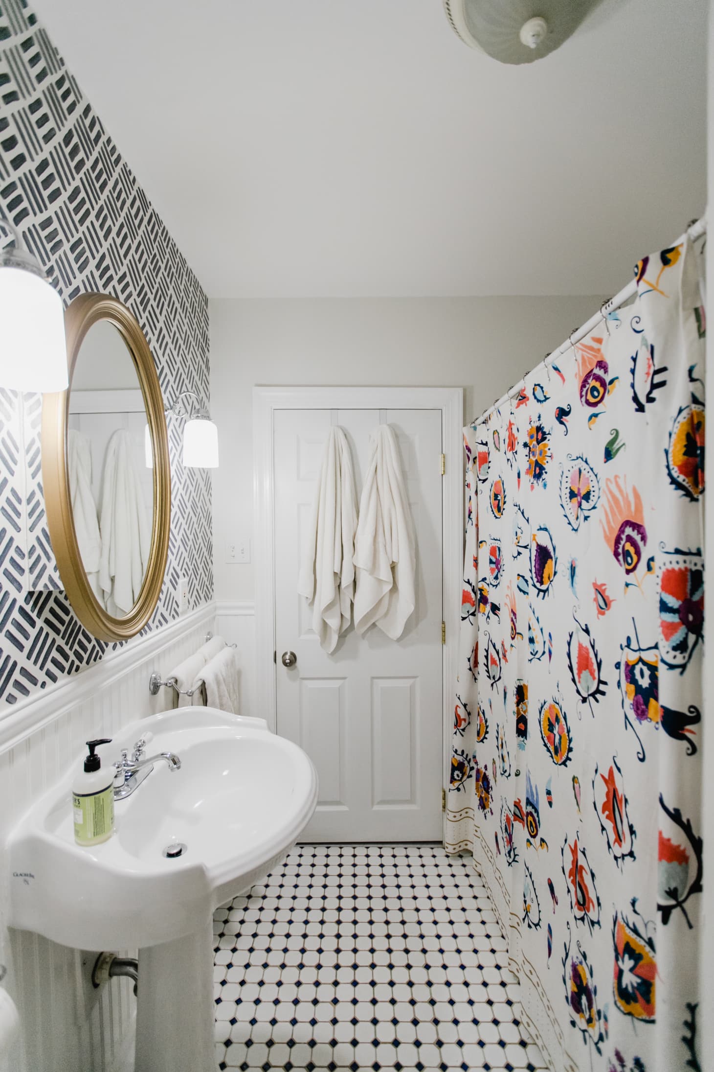 Bathroom Organizing Tip Using Two Shower Curtain Rods Apartment