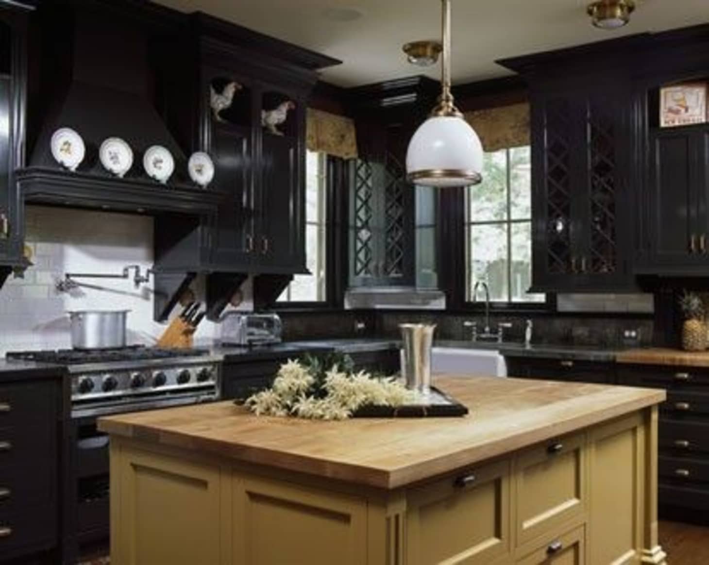 Look Dark Kitchen Cabinets At Houzz Kitchn