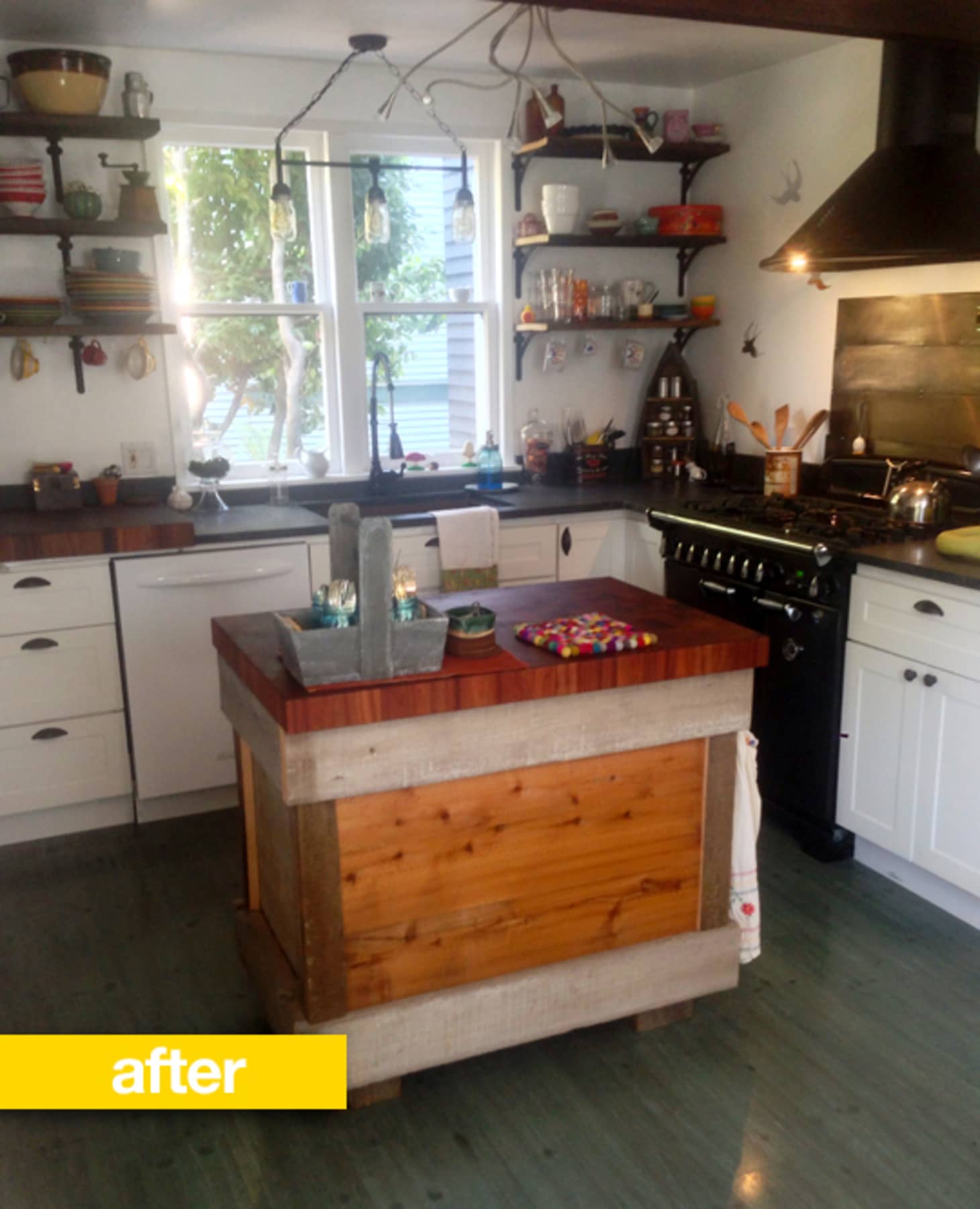Kitchen Before After A 1970s Kitchen Gets Open Shelving And