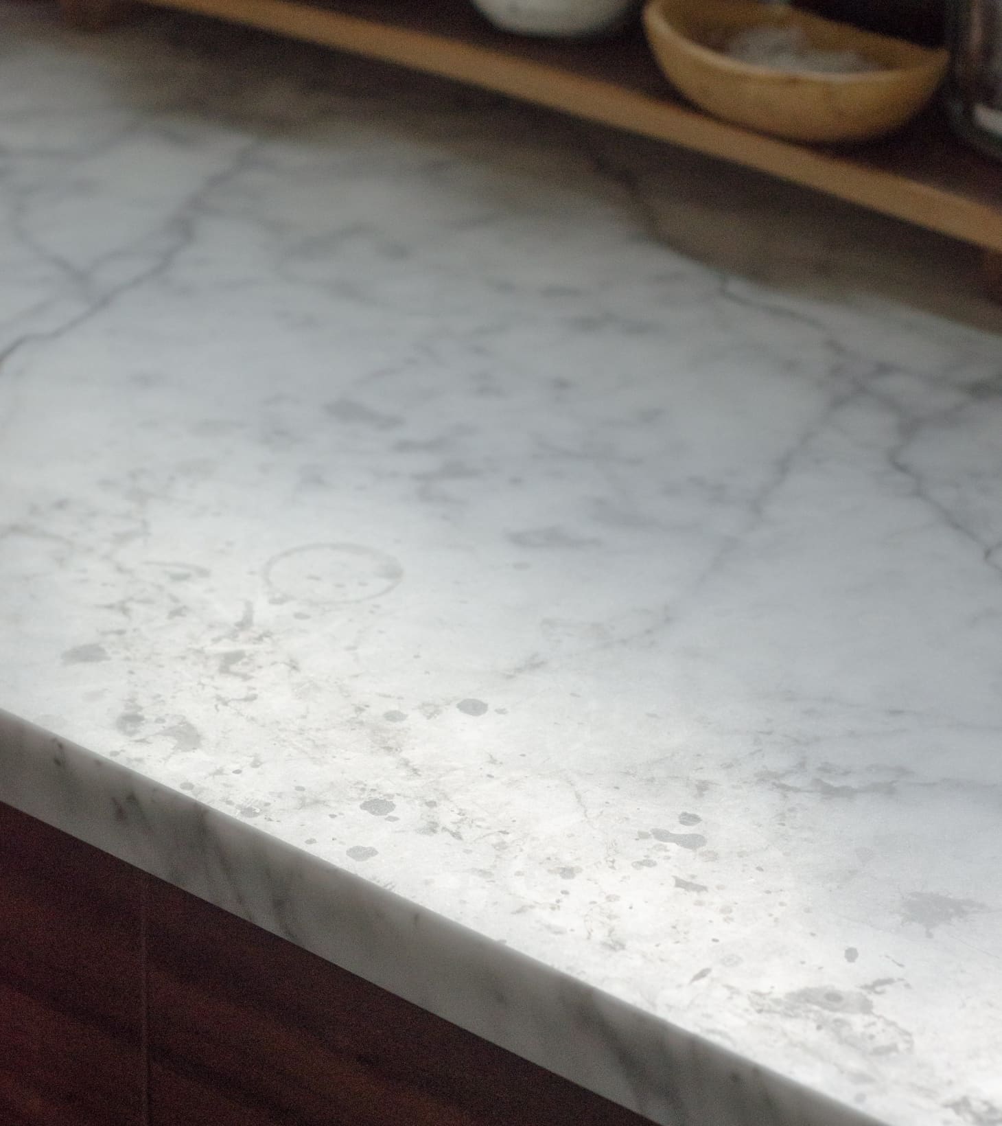 Here S What An Etch On A Marble Countertop Actually Looks Like