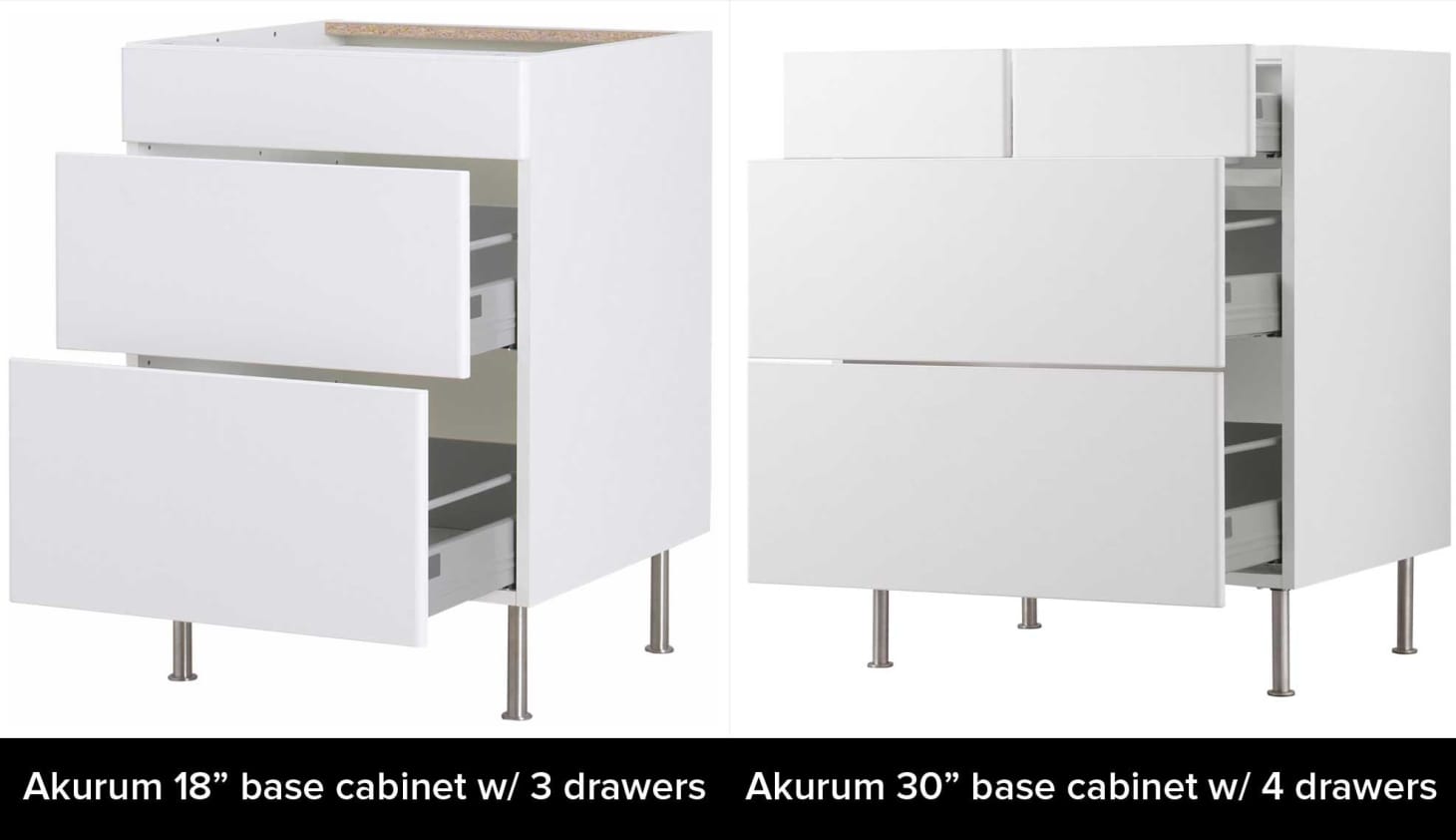Ikea S Akurum Vs Sektion Cabinets What The Difference