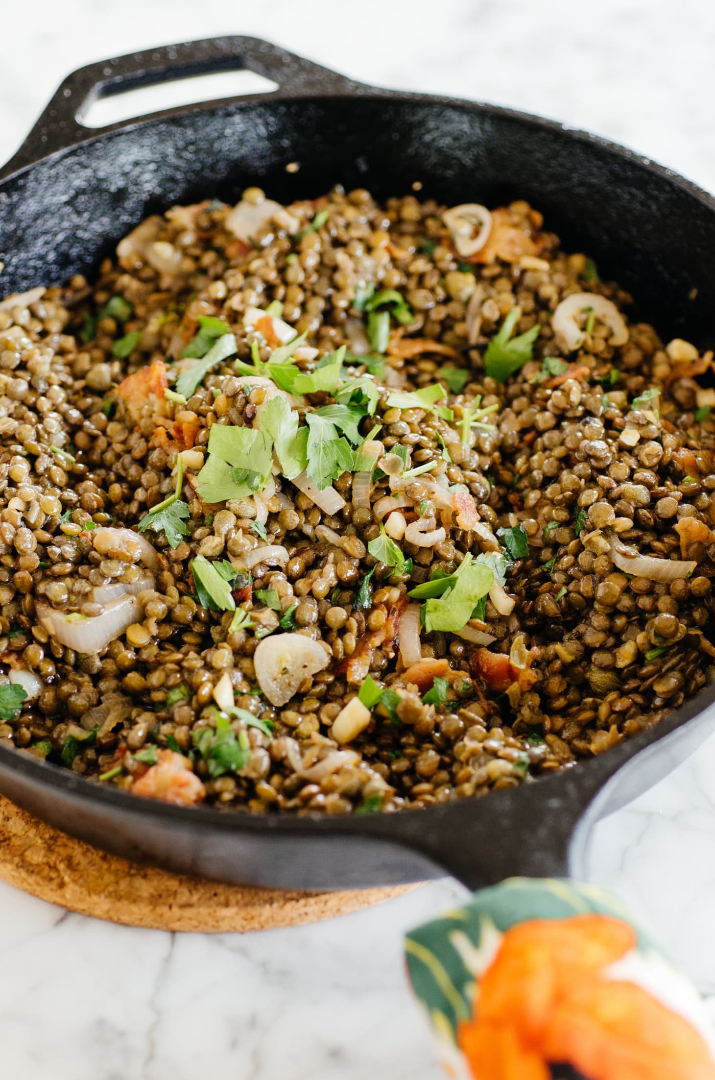 Green Lentil and Bacon Salad 