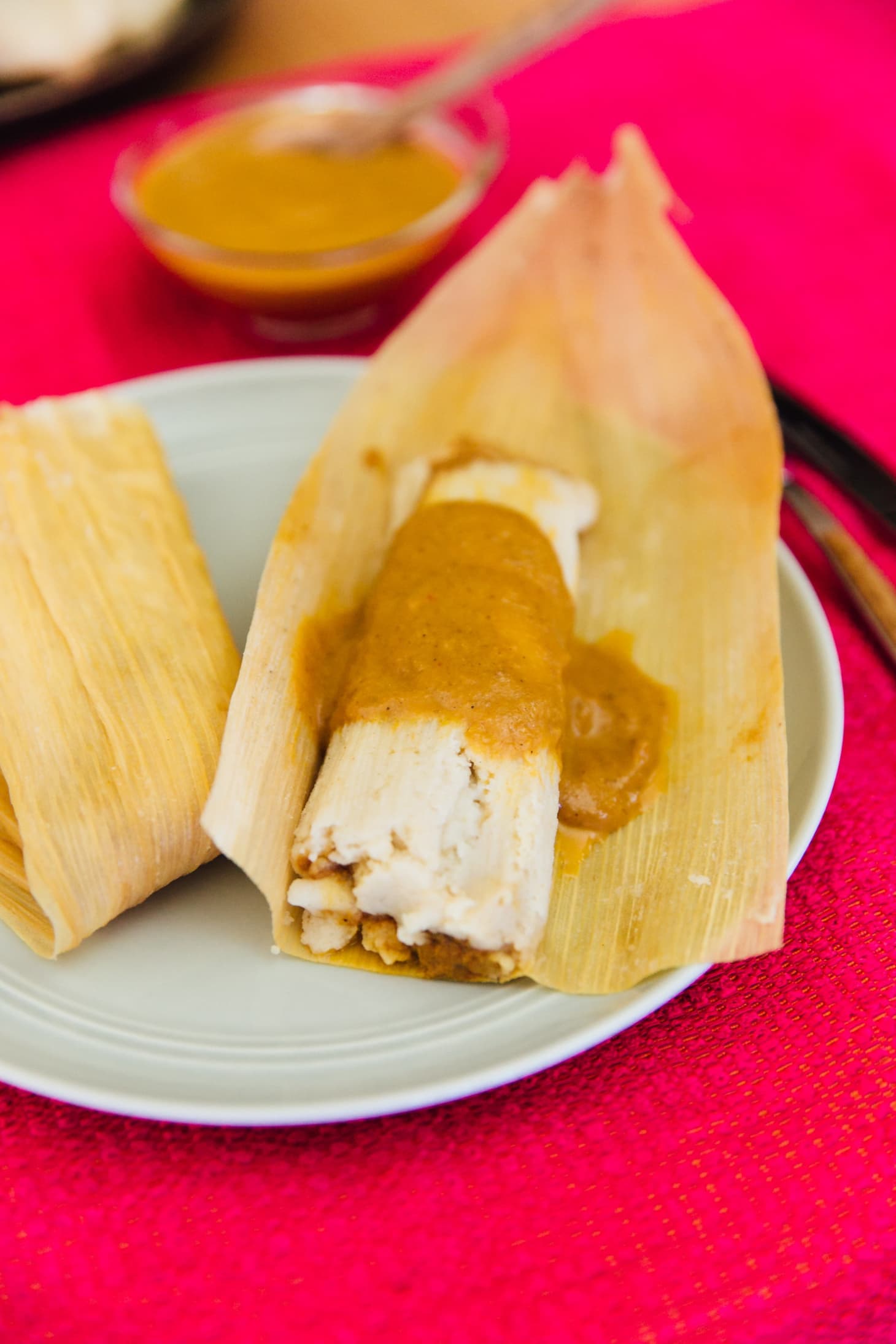 Chicken Tamales With Pumpkin Mole