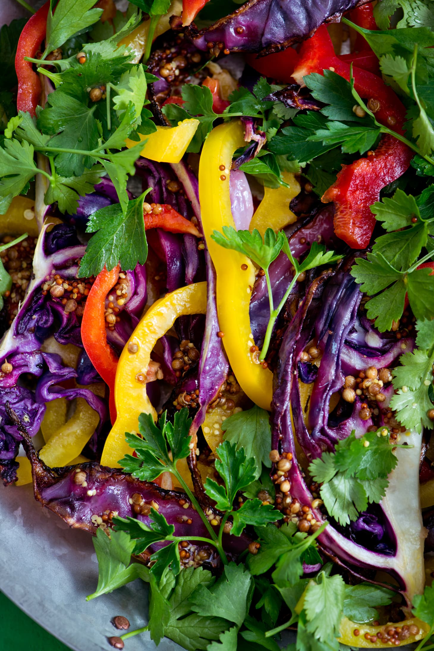 Recipe Roasted Red Cabbage and Rainbow Pepper Slaw Kitchn