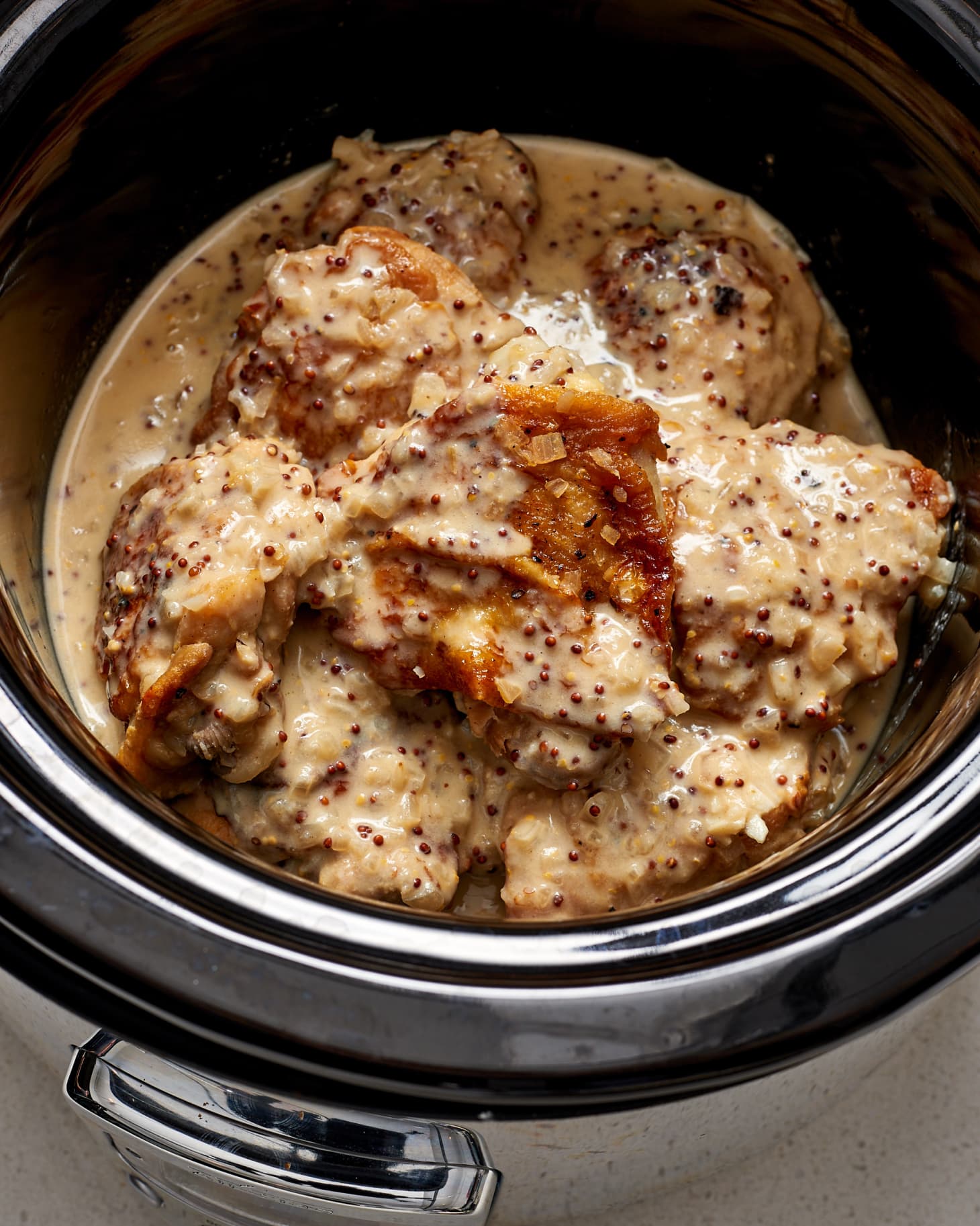 Slow Cooker Creamy French Mustard Chicken