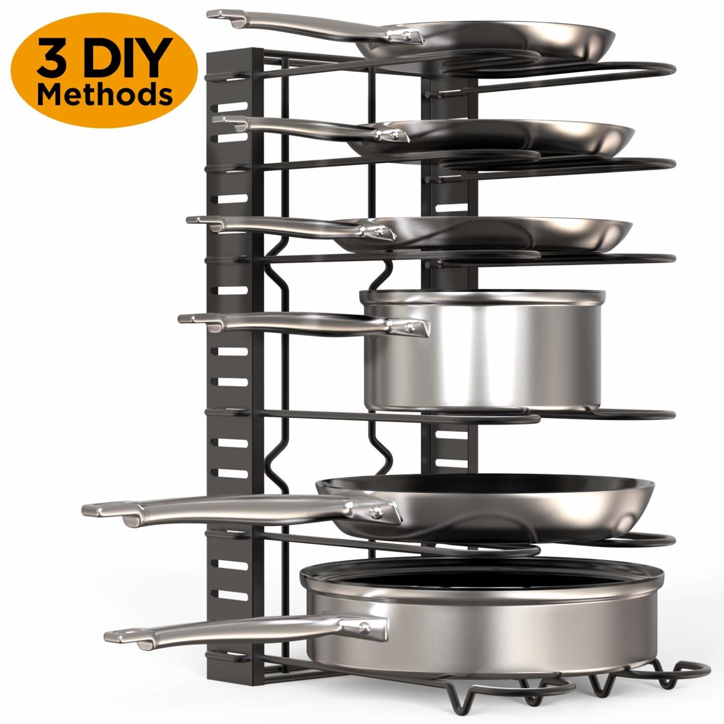 2 Lays Over The Door Cabinet Pot And Pan Lid Rack Holder Organizer