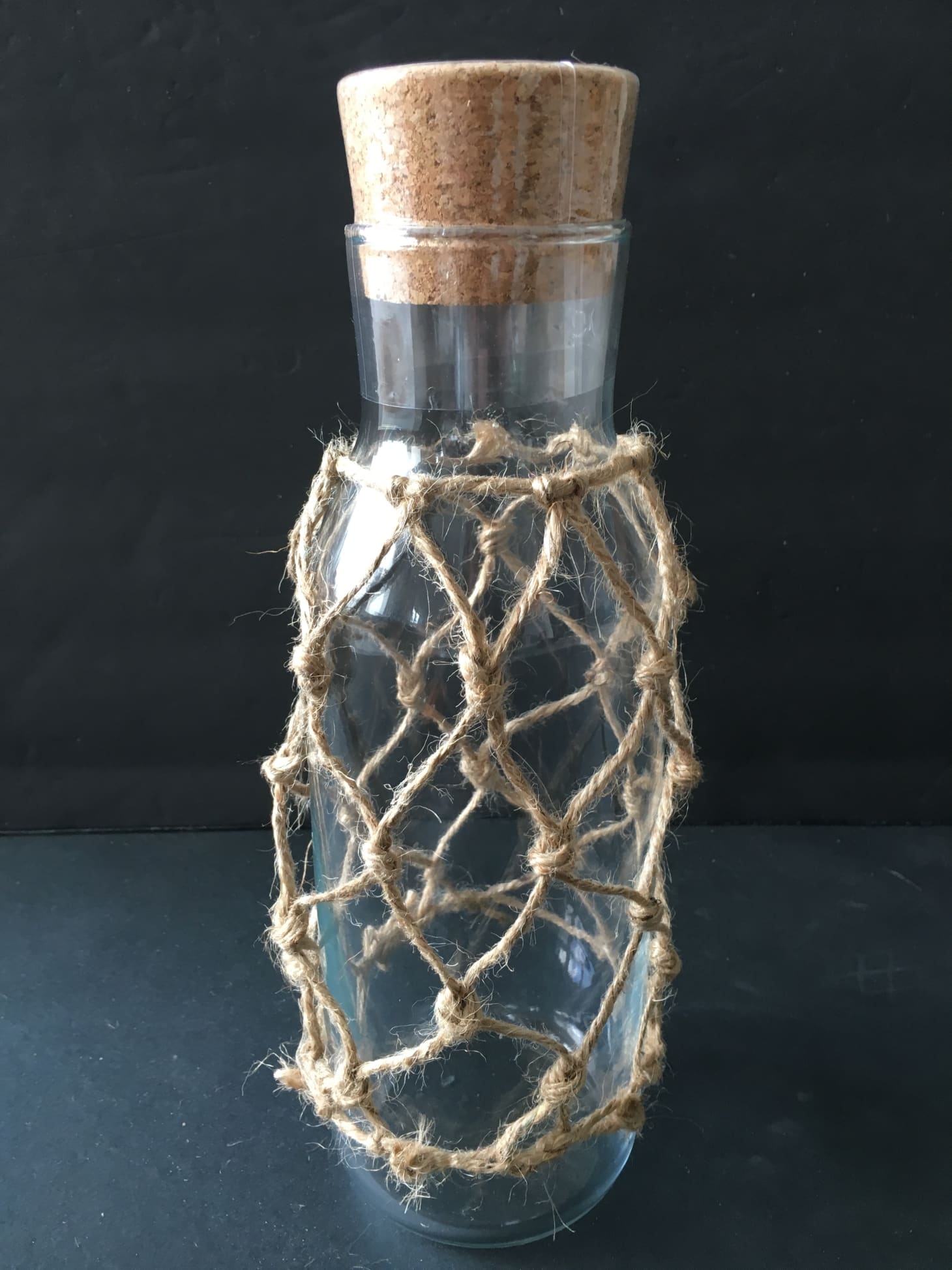 How to Make a Knotted Macrame Glass Bottle Cover Apartment Therapy
