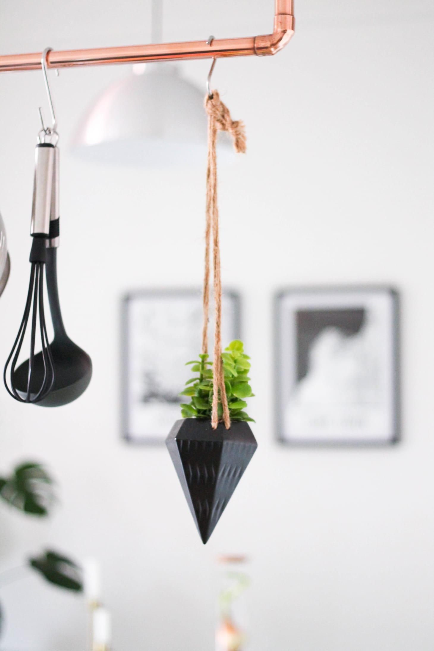 How to DIY a Kitchen Hanging Rack from Copper Pipe Apartment Therapy