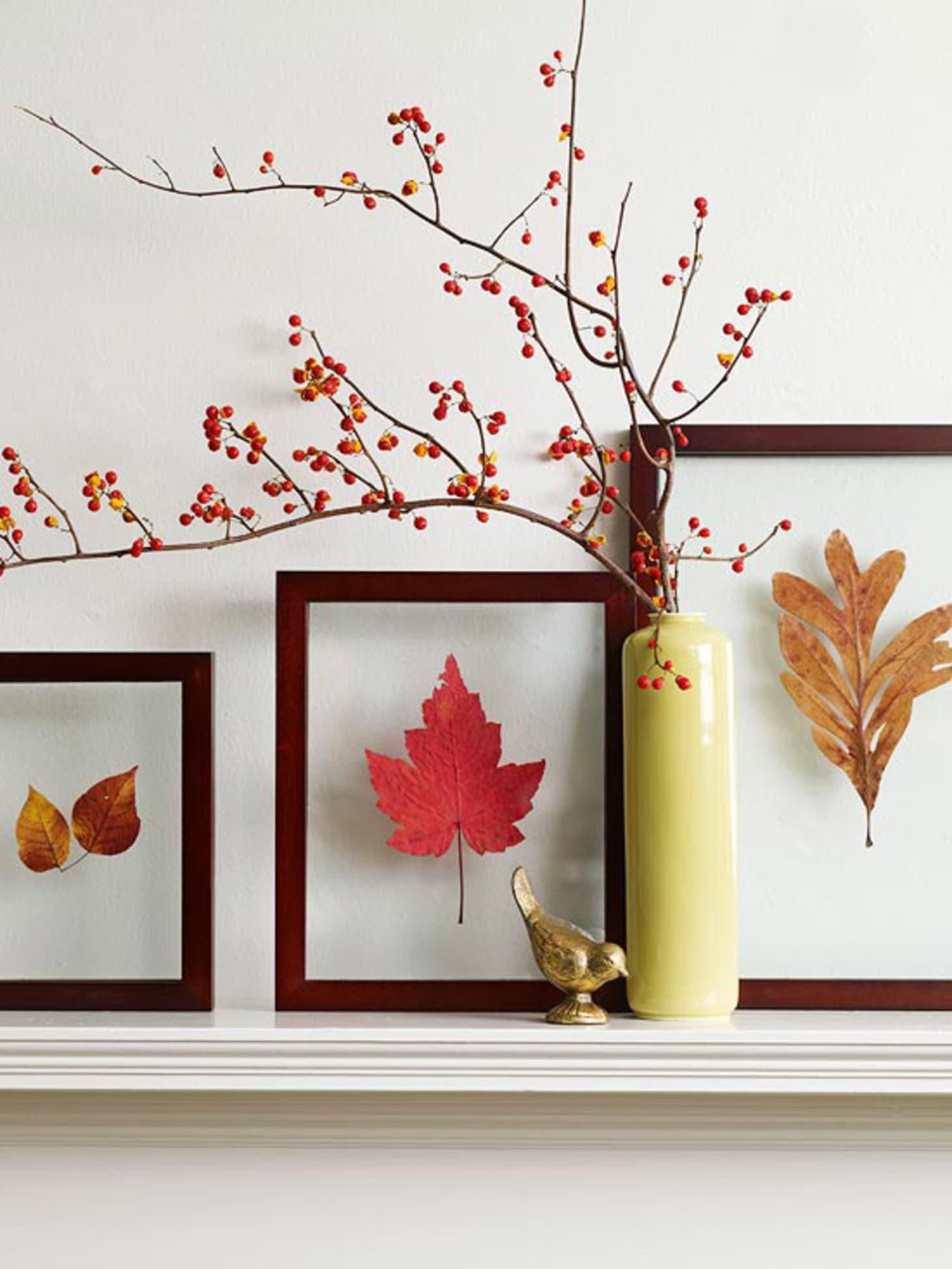 DIY Decor Using Tree Branches and Fall Leaves Apartment Therapy