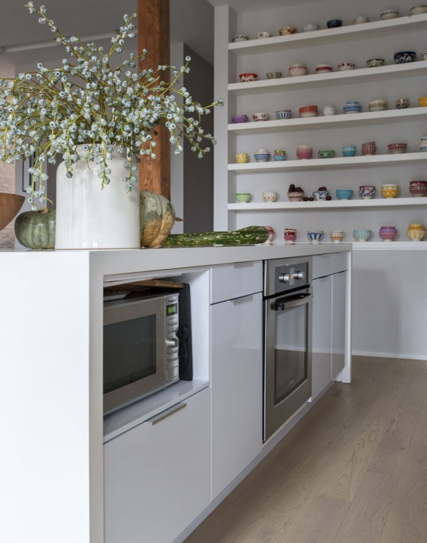 Microwaves in the Kitchen Hidden Storage Solutions Apartment Therapy