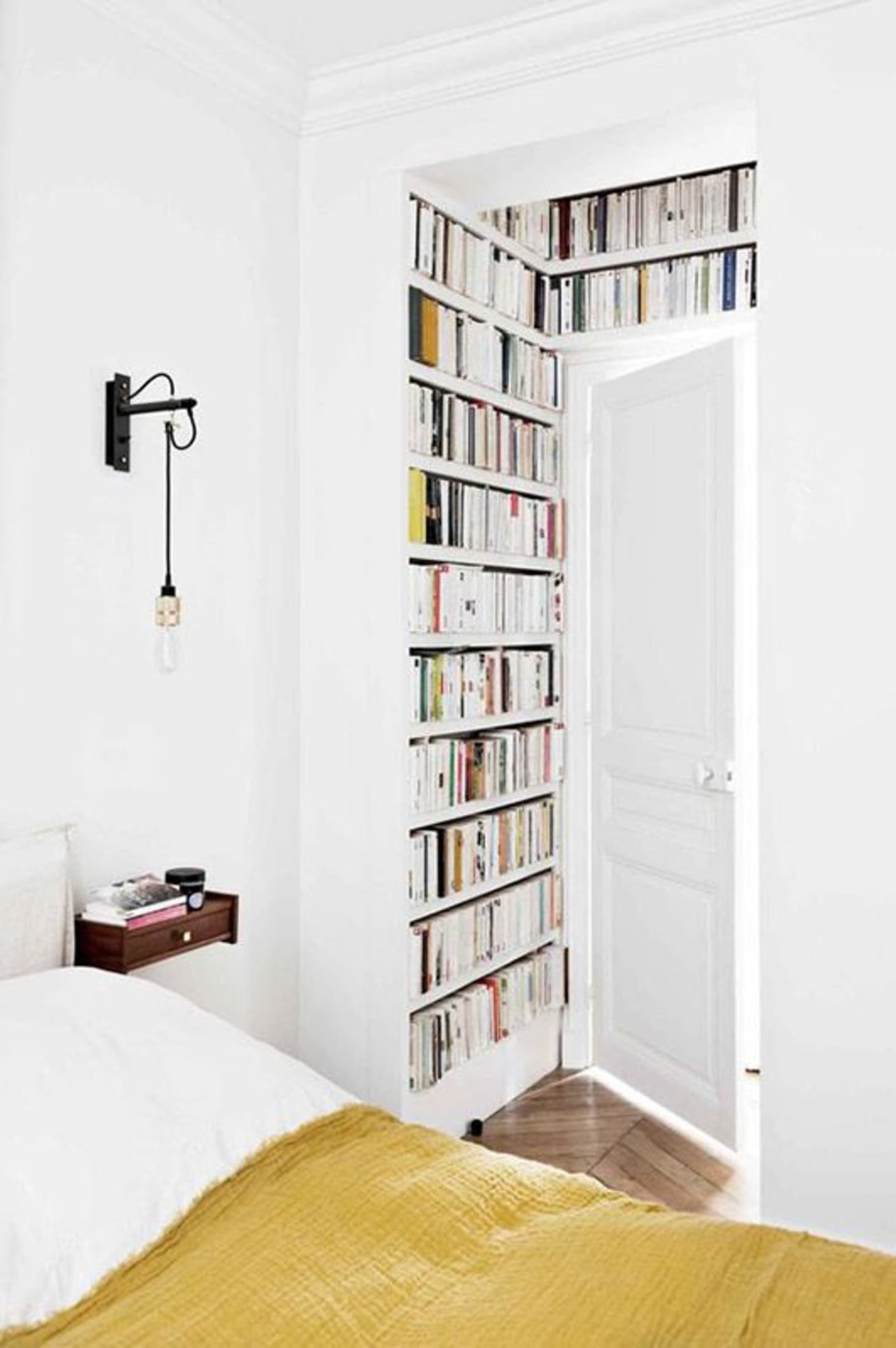 Book Storage Ideas for the Bedroom Apartment Therapy
