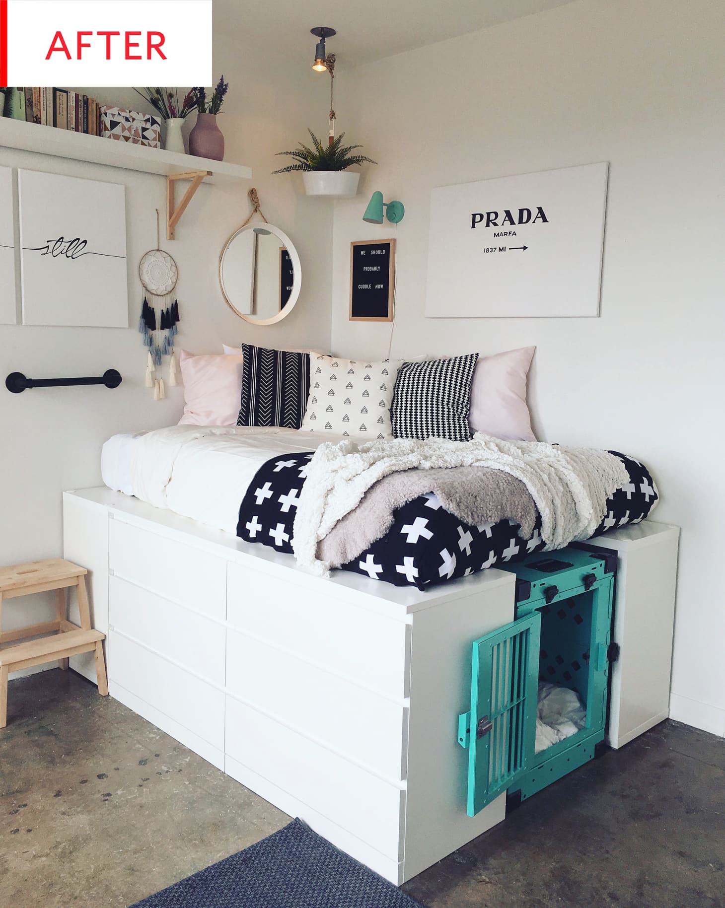 Unique Ikea Hack Storage Bed with Simple Decor