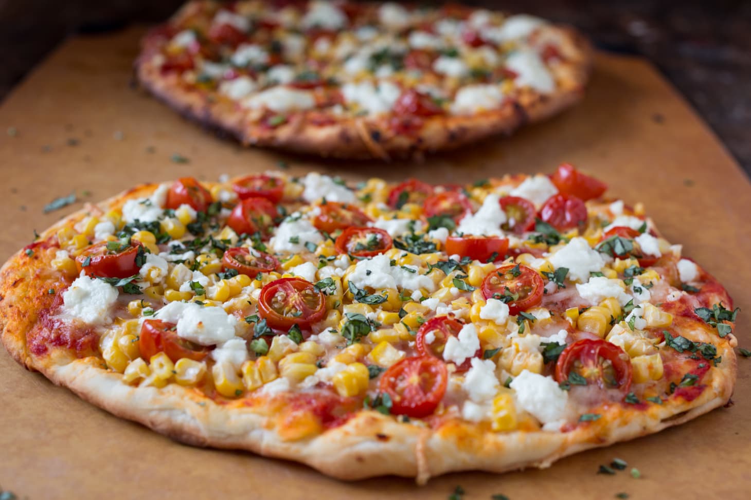 Summer Recipe Grilled Cherry Tomato, Corn, and Goat Cheese Pizza Kitchn