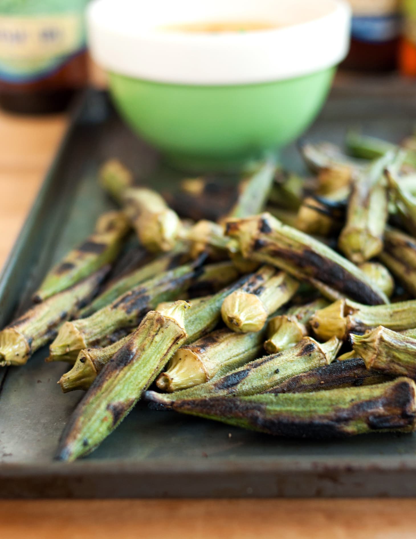 Recipe Grilled Okra with Spicy Chipotle Dipping Sauce Kitchn