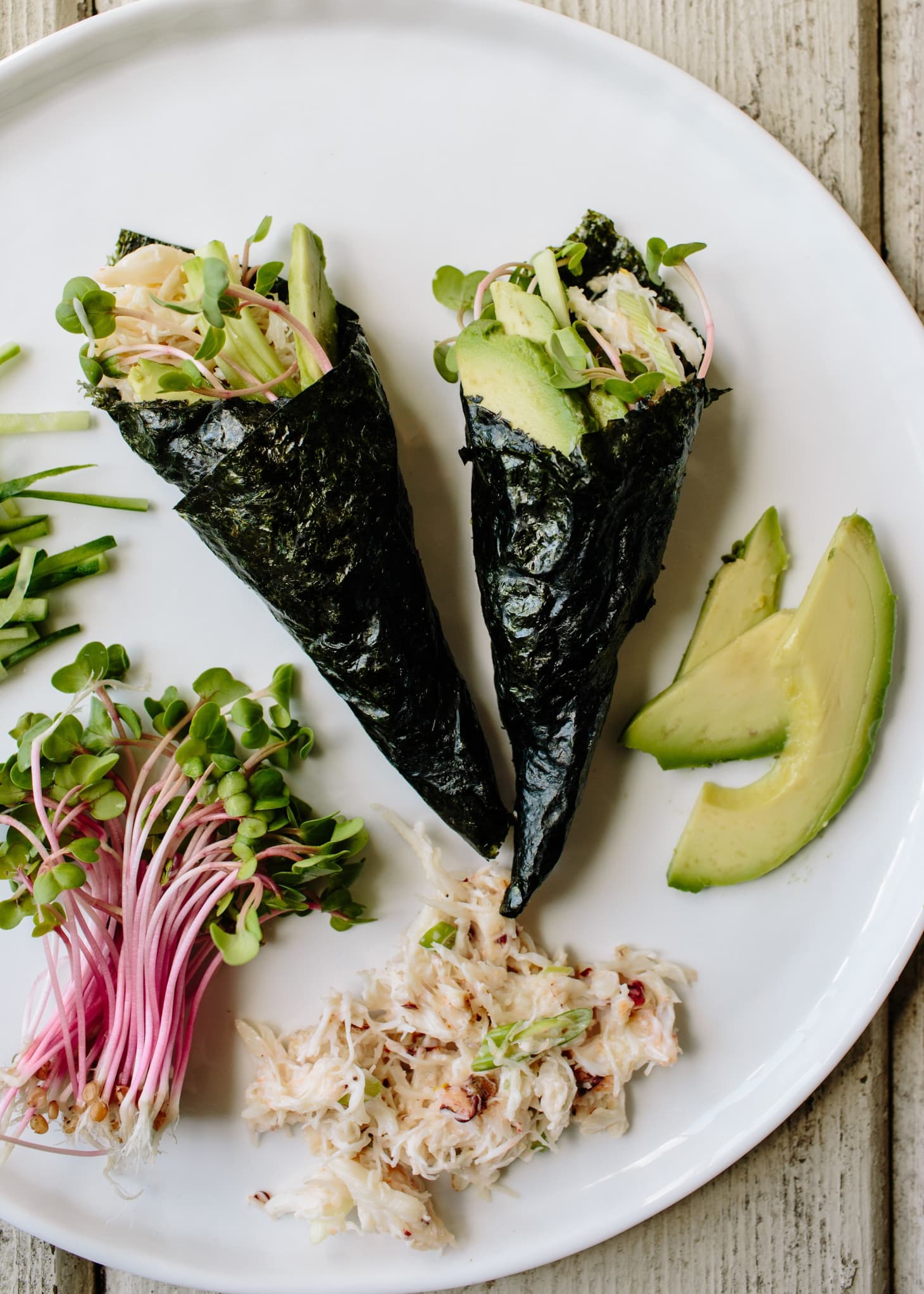 Recipe: Crab &amp; Avocado Hand Rolls (Temaki) | Kitchn