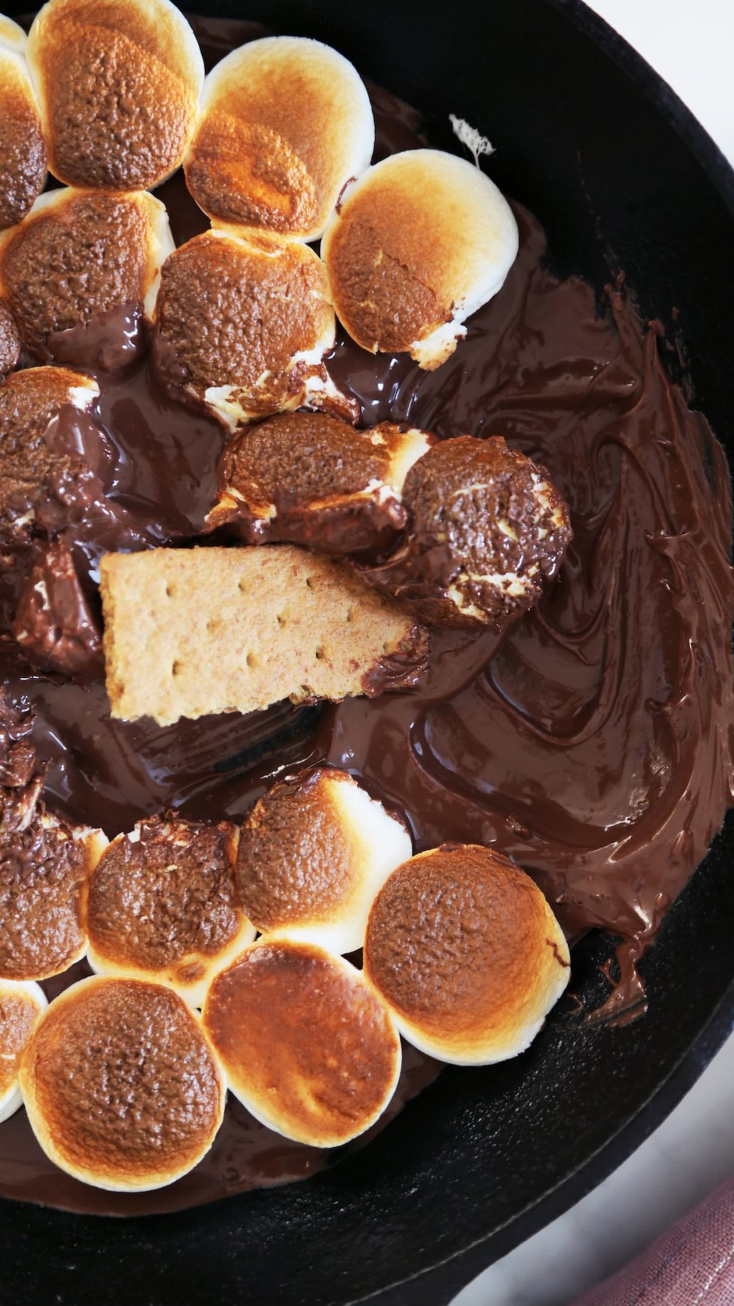 Nutella Skillet S'mores, easy smores Kitchn
