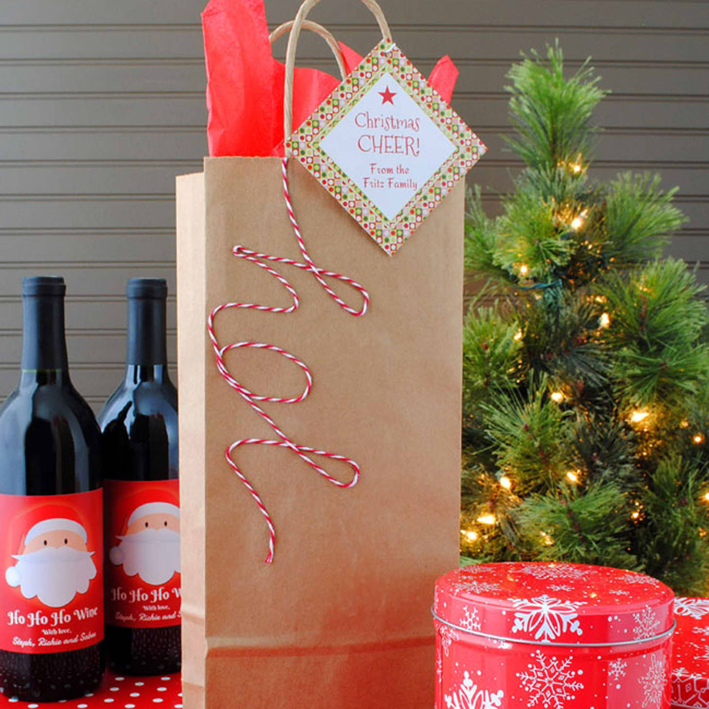 cute wine gift bags