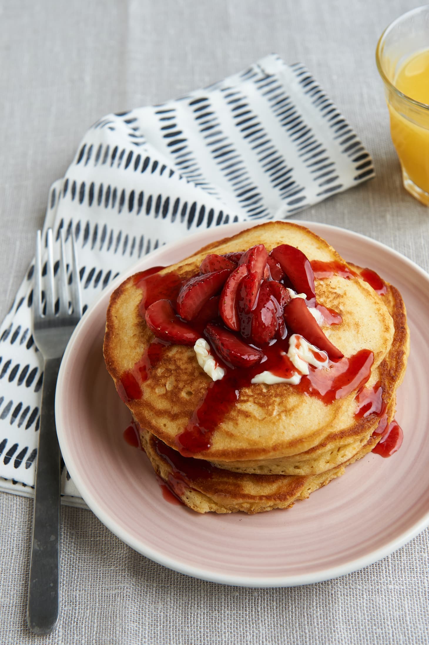 Recipe: Cornbread Pancakes with Strawberry Compote | Kitchn