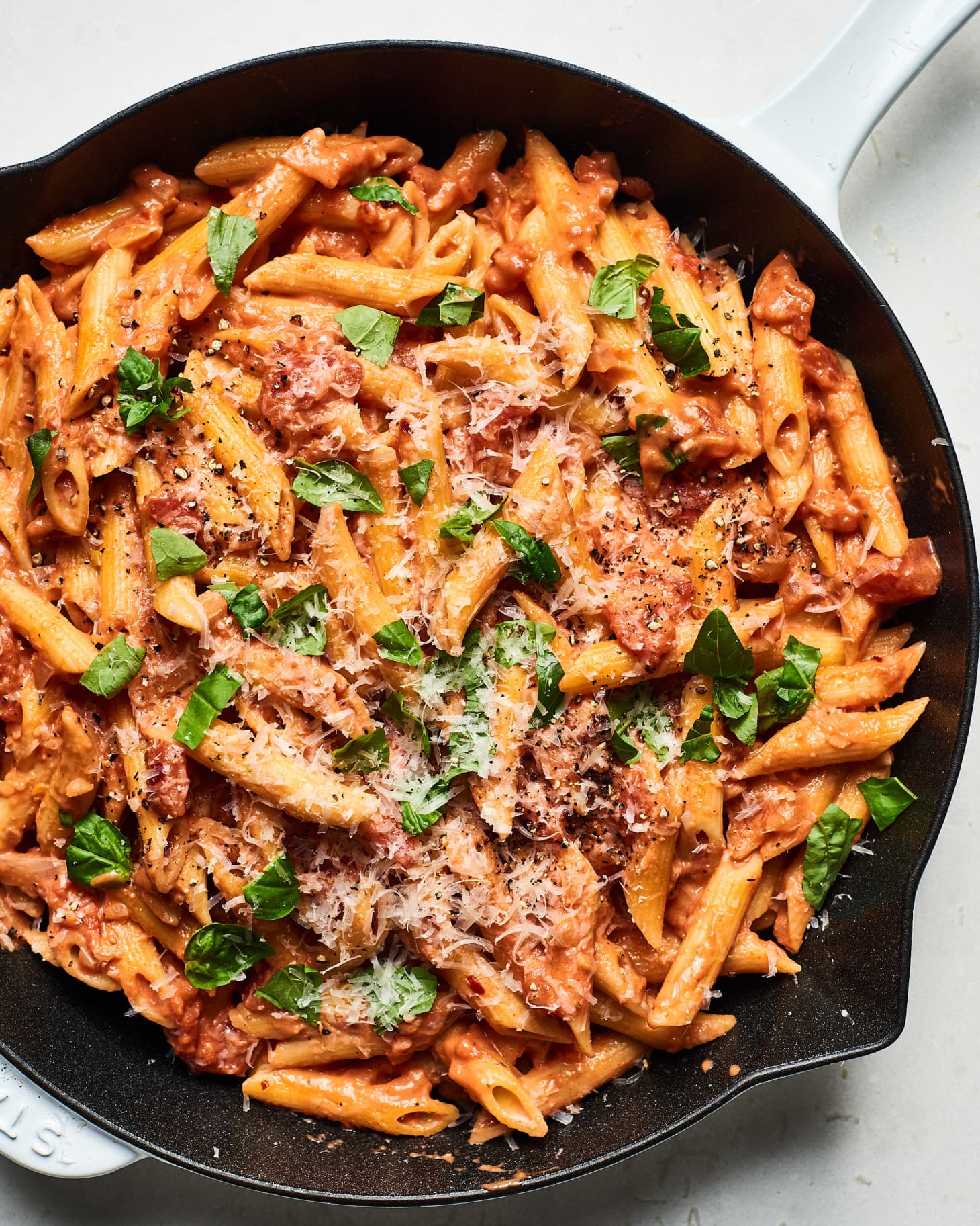 pumpkin pasta in parmesan sauce