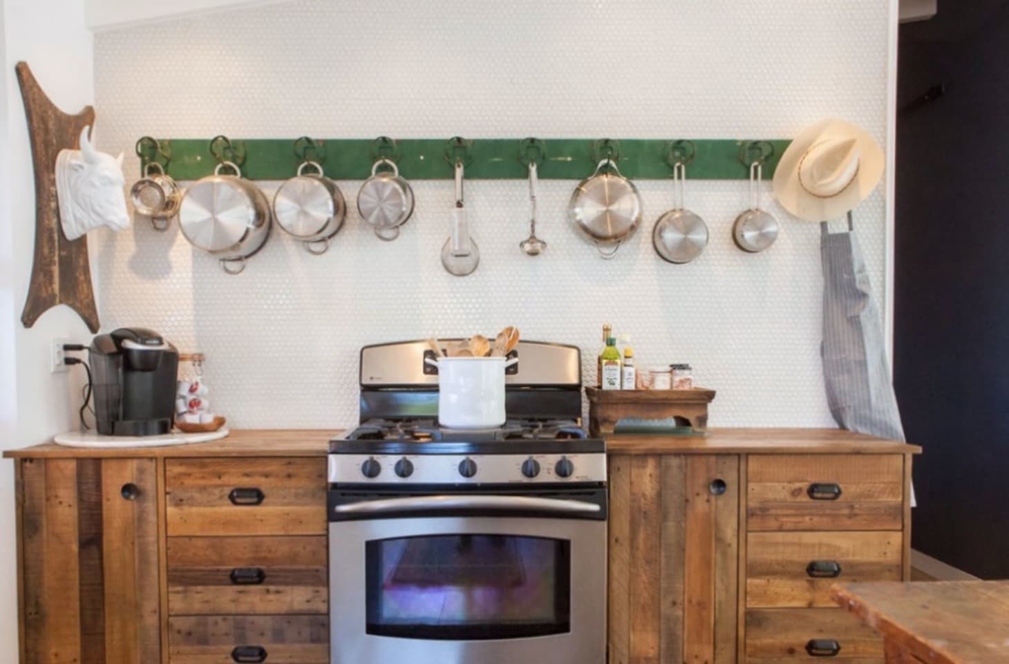 Ideas for Hanging Pots & Pans from Real Homes Apartment Therapy