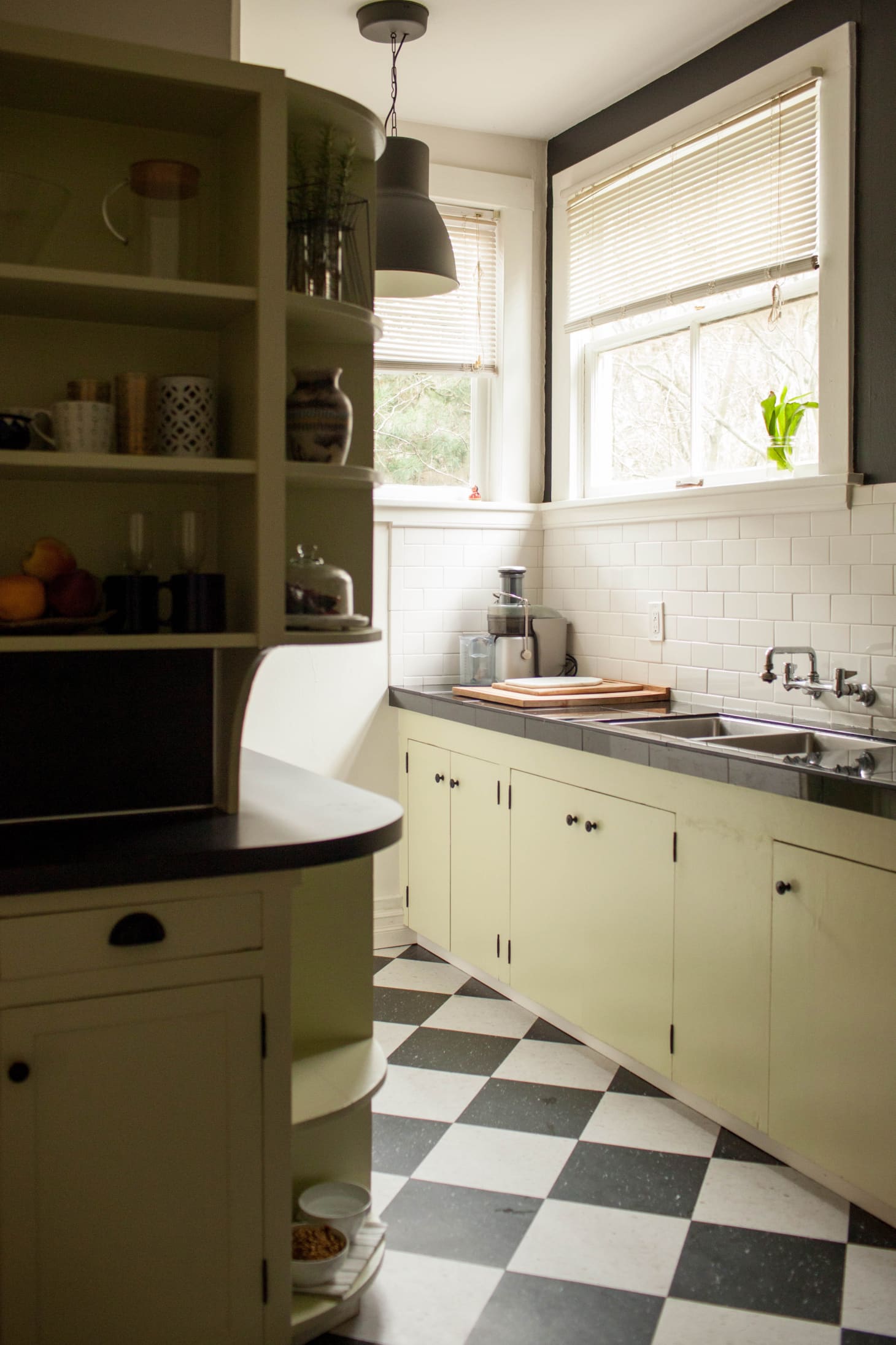 Work It Classic Black & White Checkered Kitchen Floors Looking