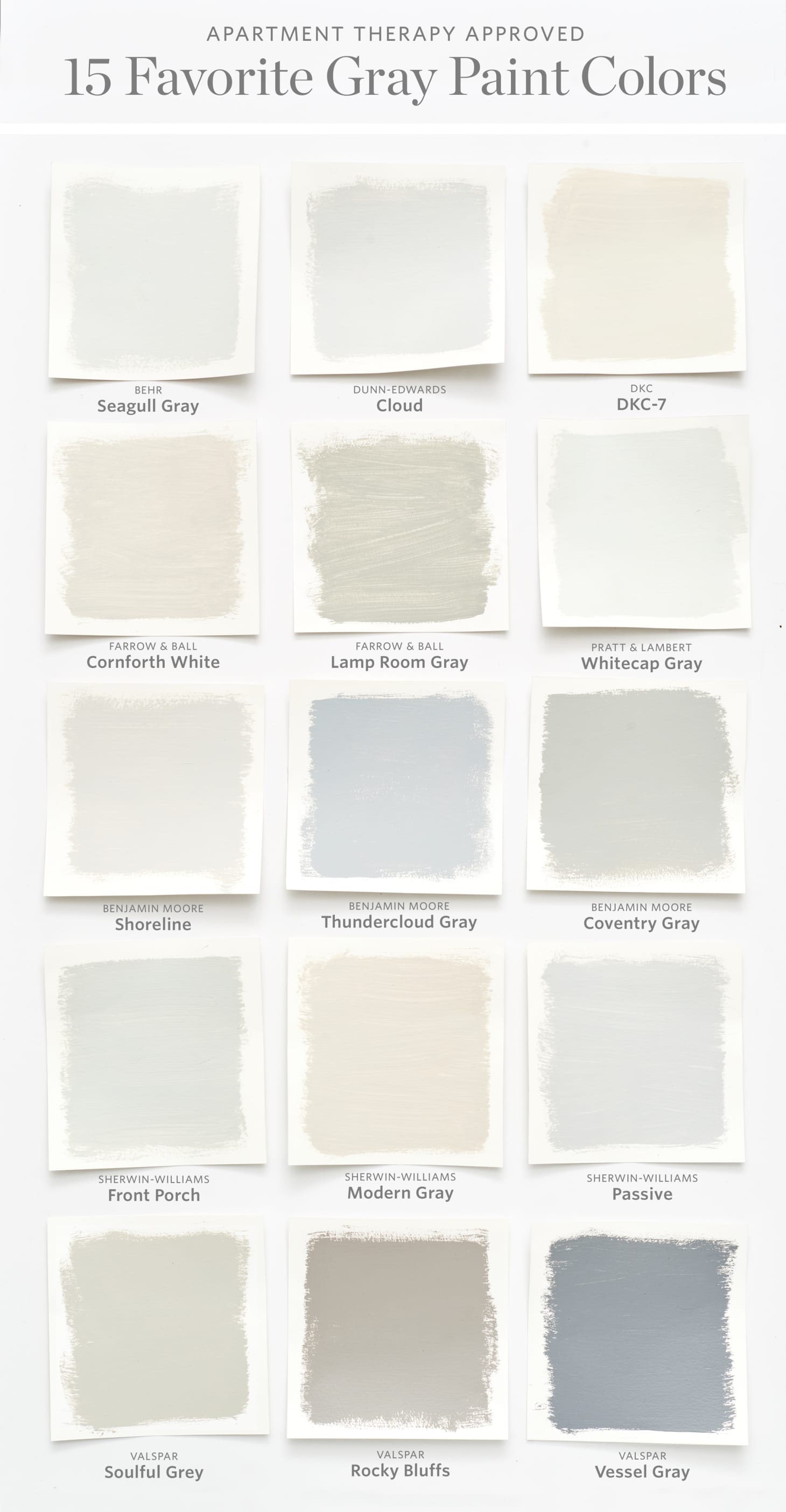 Color Cheat Sheet The Most Perfect Gray Paint Colors With Images ...