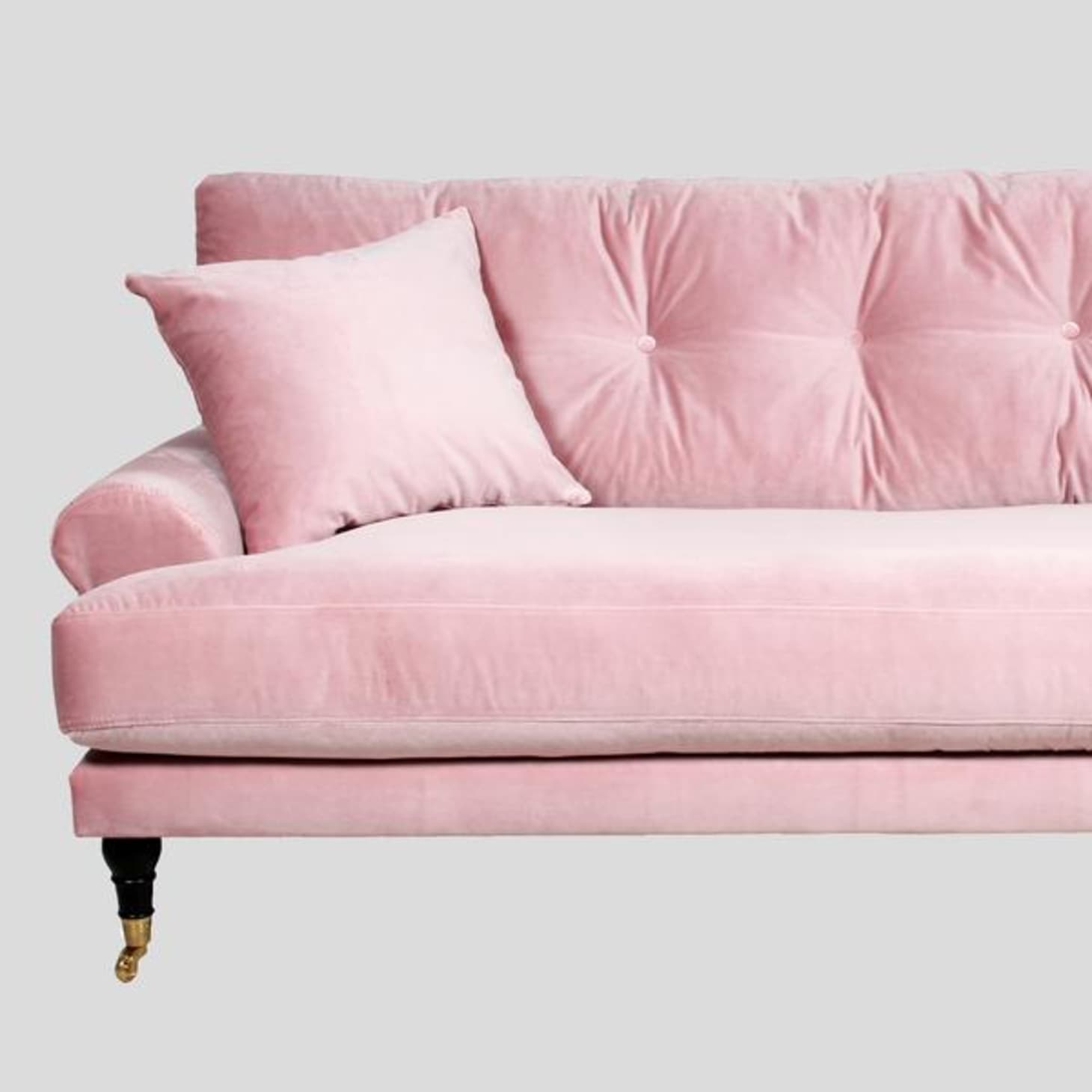 When Two Trends Collide Beautiful Pink Velvet Sofas Apartment Therapy