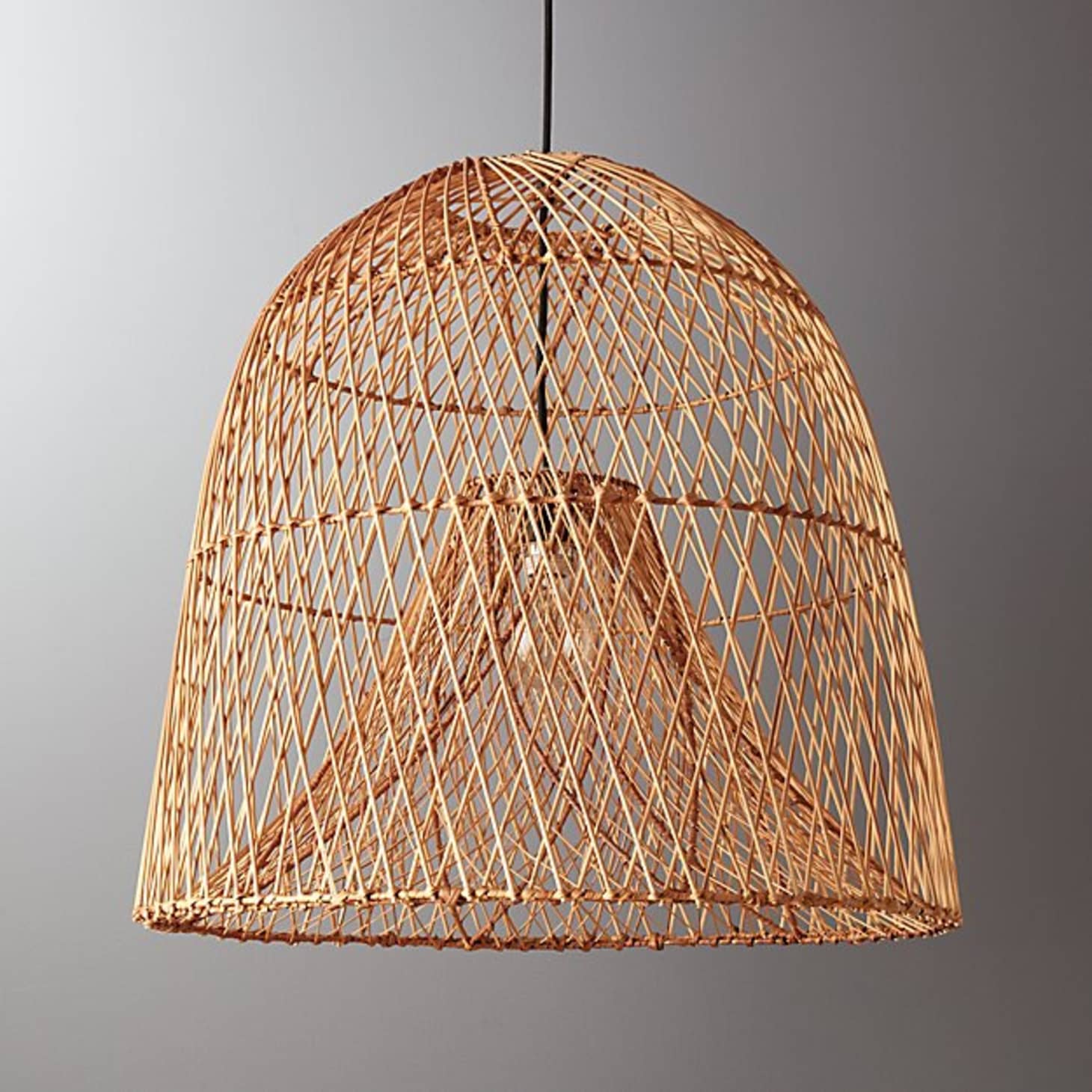 Curly Obsessed Rattan Wicker Pendant Lights Apartment Image Credit Cb2