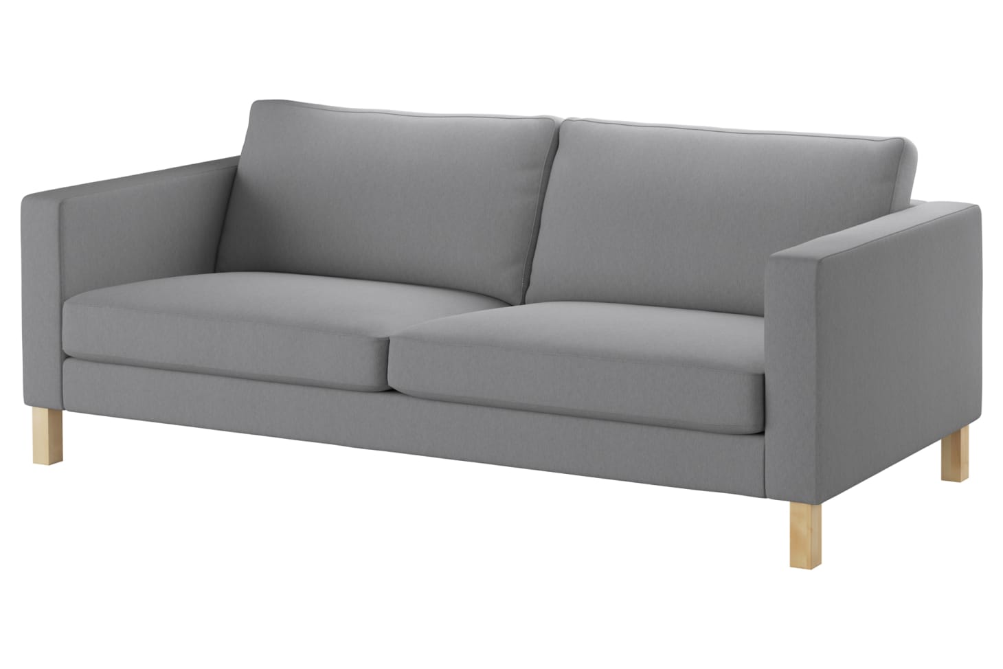 ikea gray leather sofa