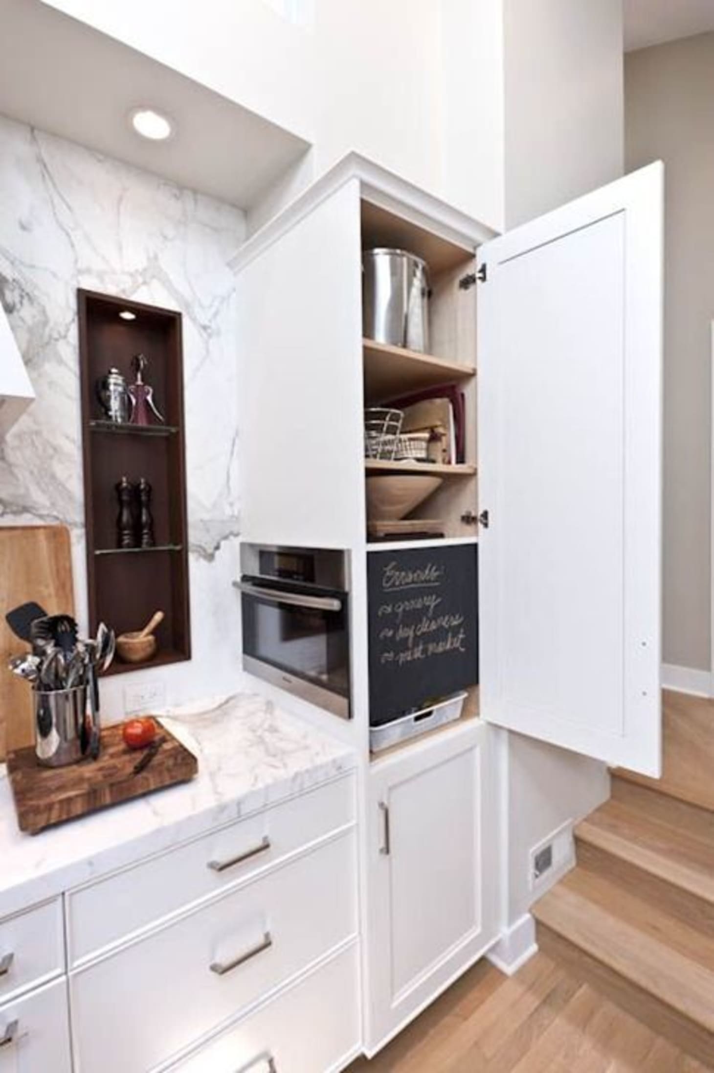 Microwaves in the Kitchen: Hidden Storage Solutions | Apartment Therapy