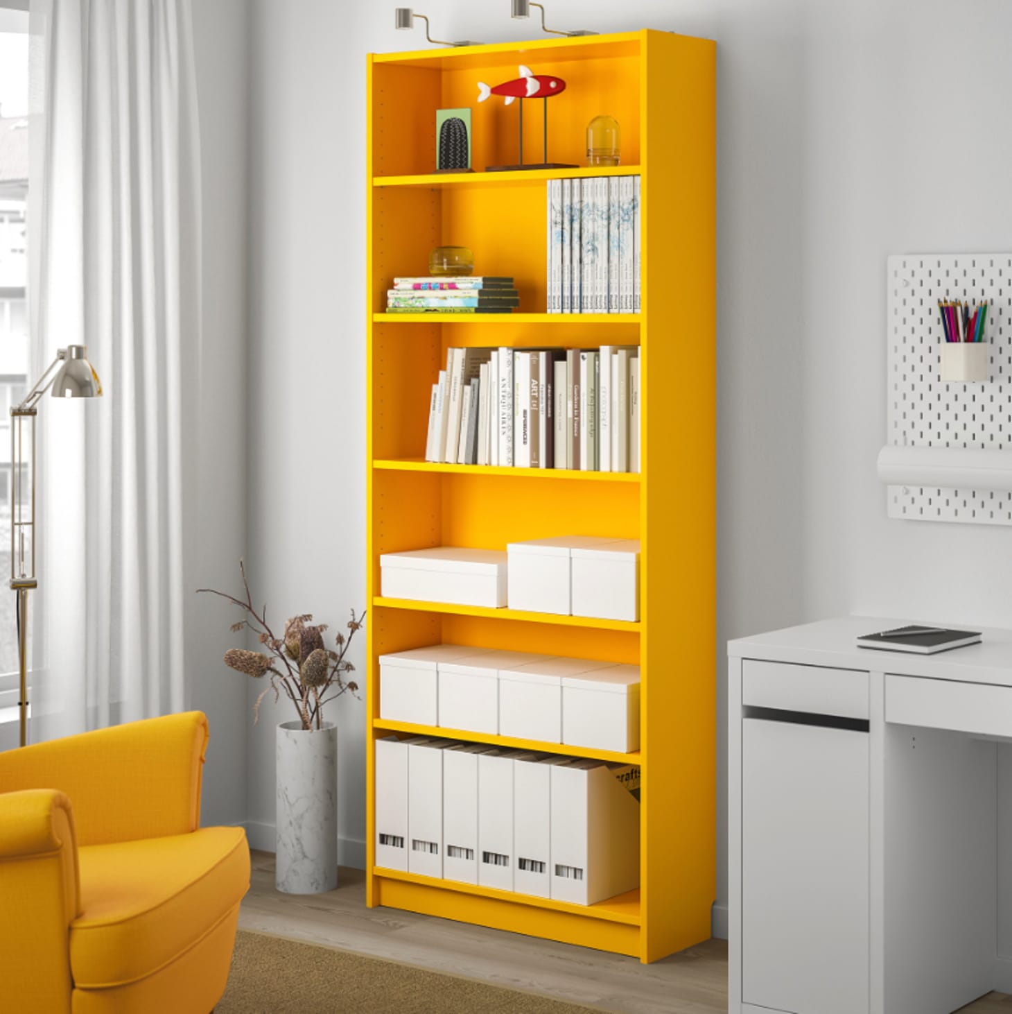 IKEA BILLY Bookcase 40th Anniversary Yellow Edition Apartment Therapy