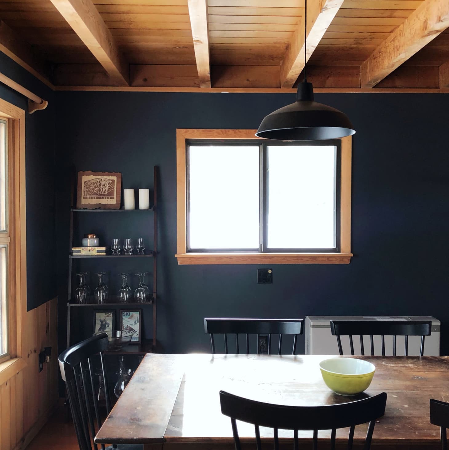 Cozy Cabin with Dark Wall Paint Color Inspiration Apartment Therapy