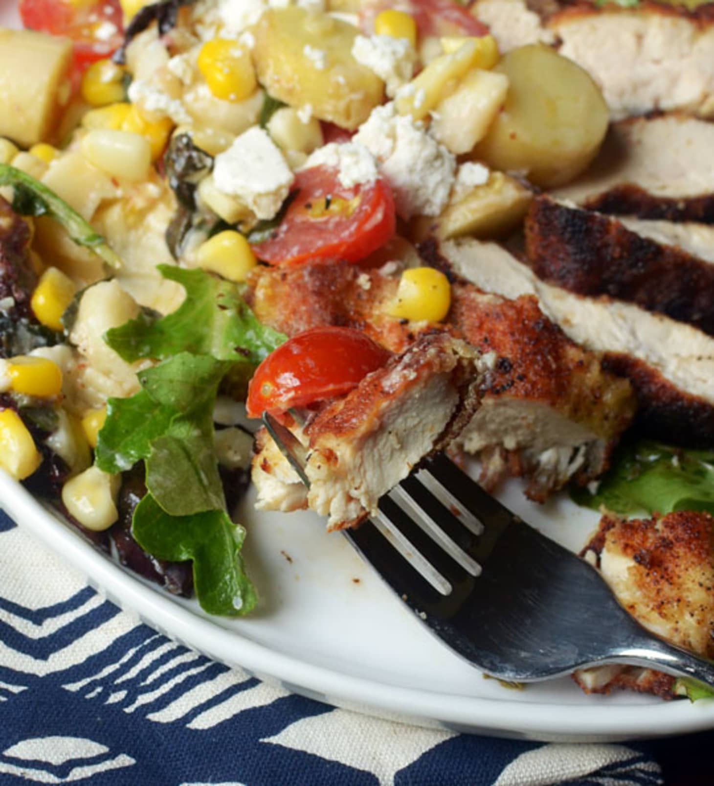 Weeknight Recipe PanFried Chicken Breasts with Corn & Tomato Summer