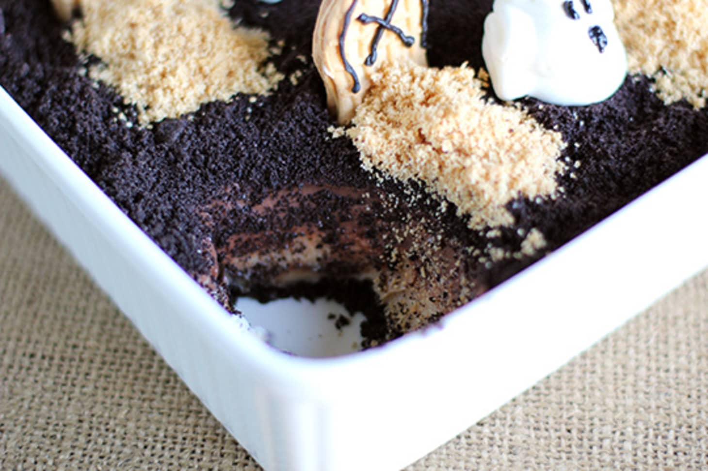 Peanut Butter and Chocolate Graveyard Dirt Cake Kitchn