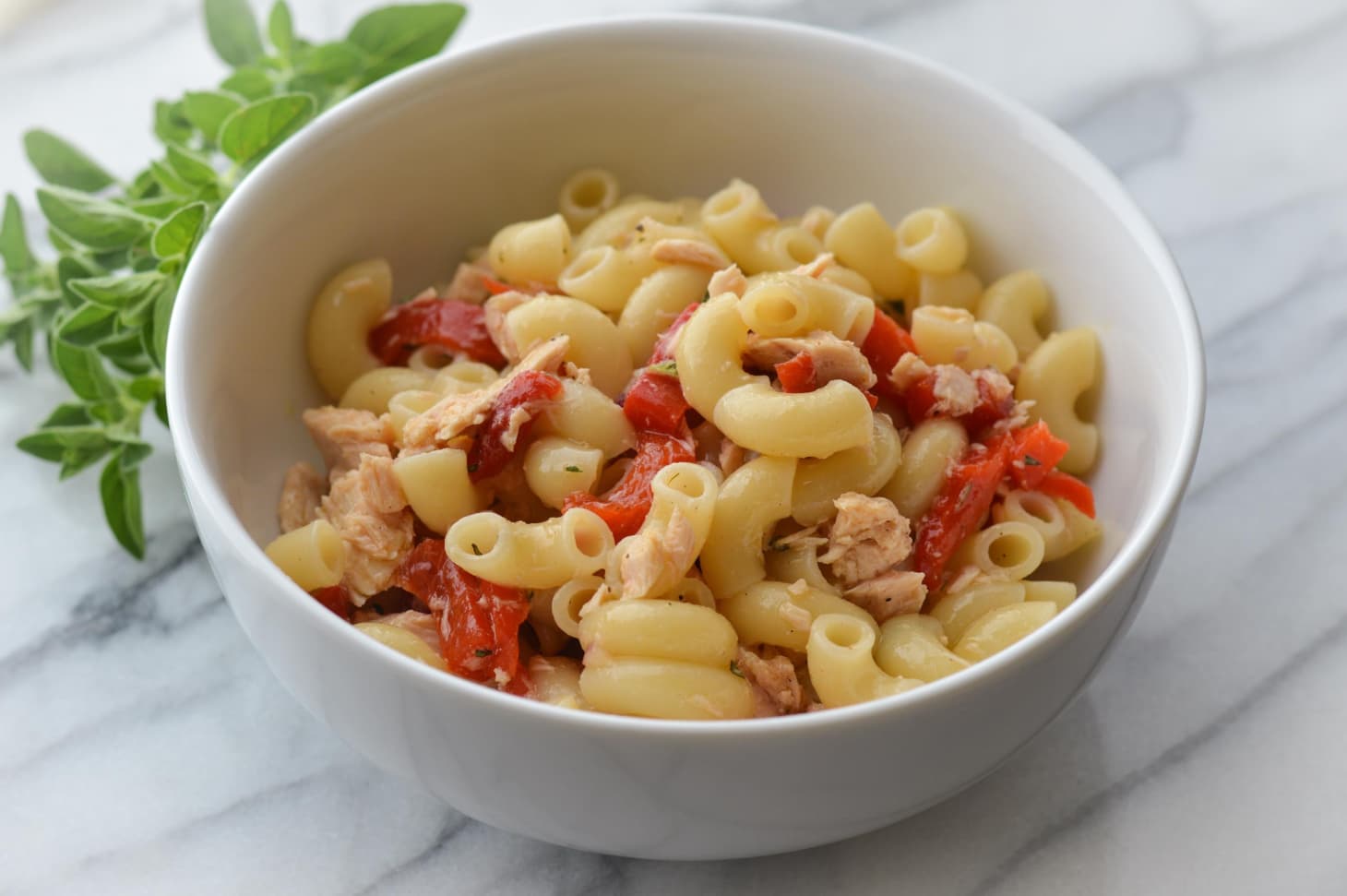 Recipe Pasta Salad with Roasted Peppers, Tuna & Oregano Kitchn