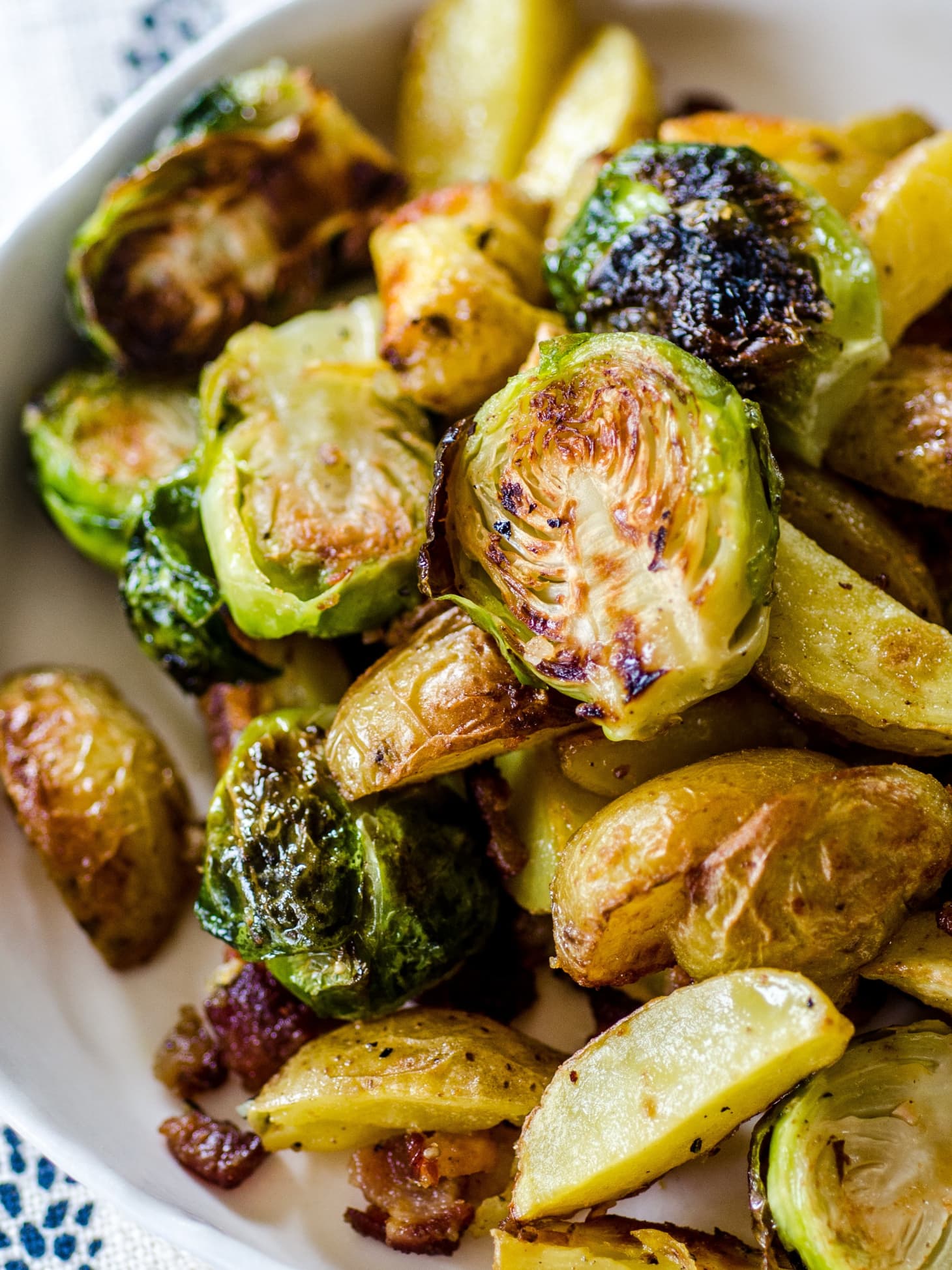 Roasted Potatoes with Bacon and Brussels Sprouts Kitchn