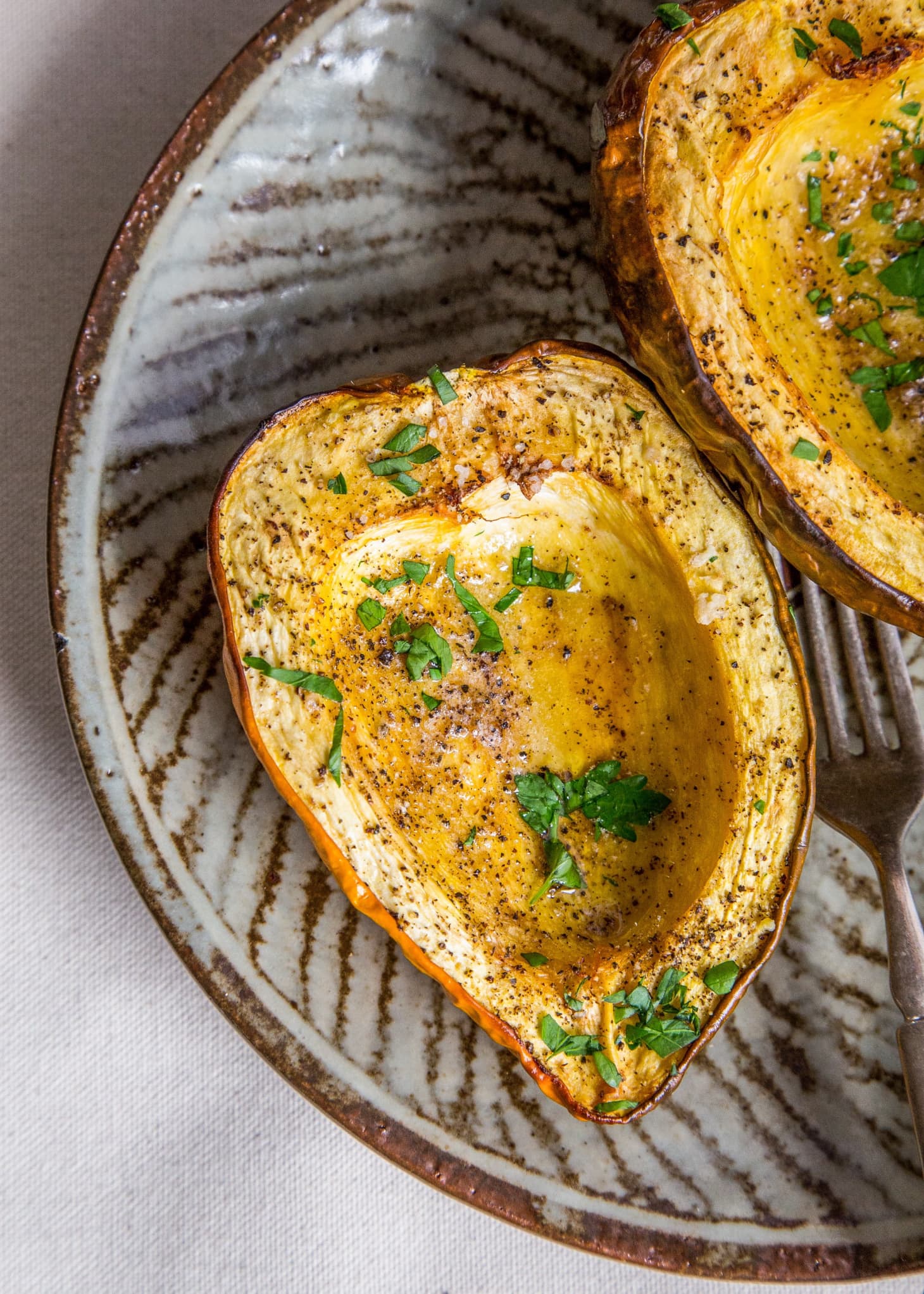 roasted acorn squash and chicken