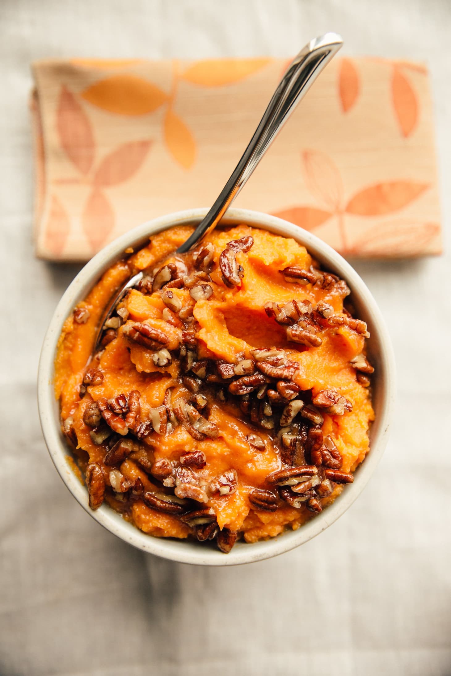 Stovetop Whipped Sweet Potatoes with Maple Pecan Drizzle | Kitchn