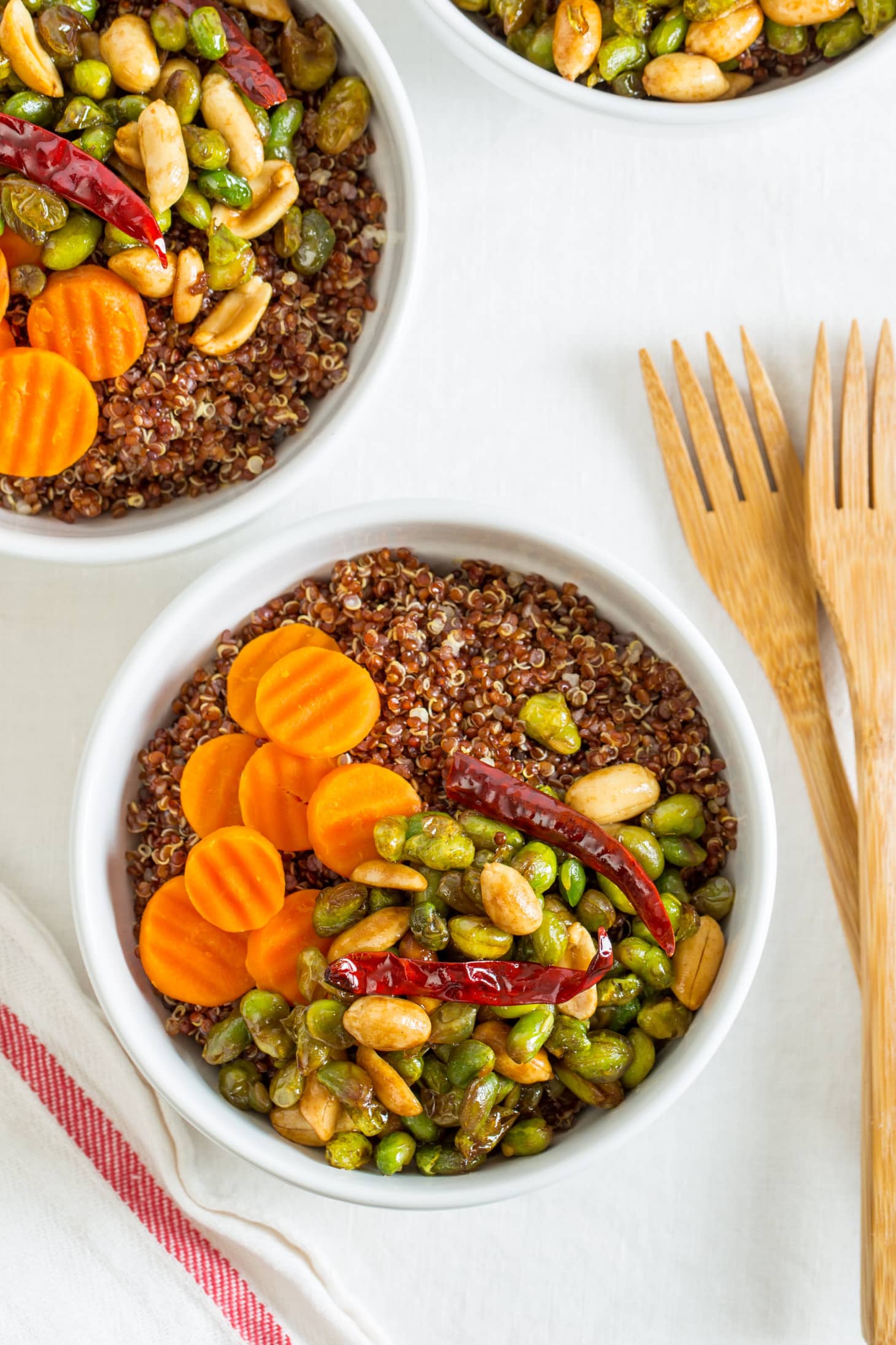 Recipe Quinoa Bowl with Kung Pao Edamame Kitchn