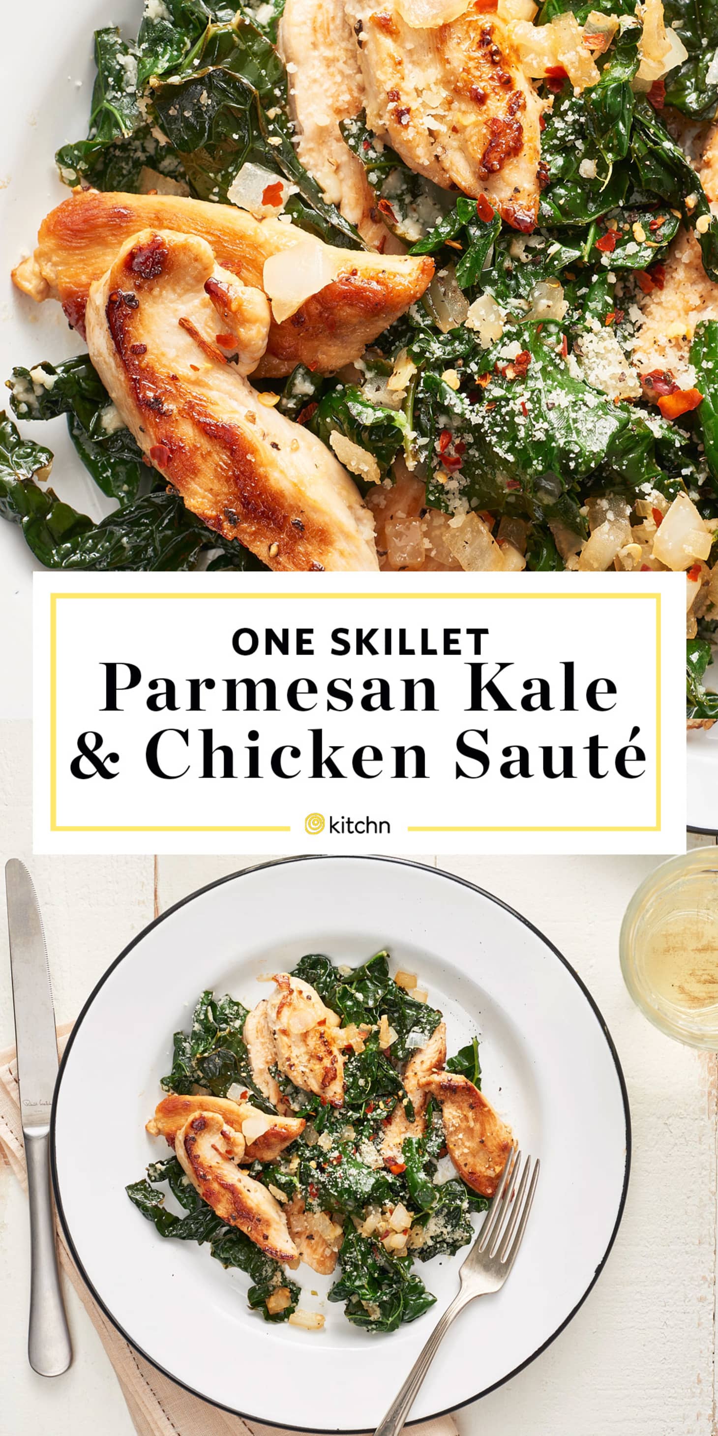 Parmesan Chicken and Kale Sauté | Kitchn