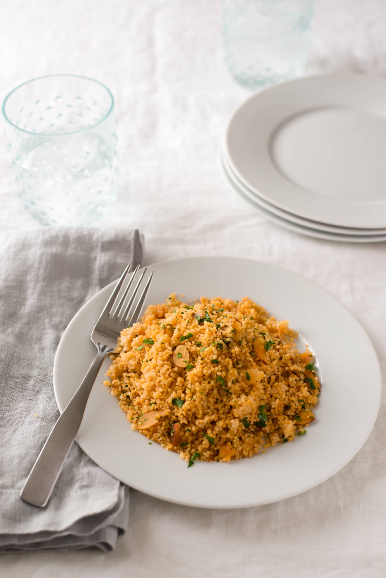 One Pot Smoked Almond and Herb Couscous Kitchn
