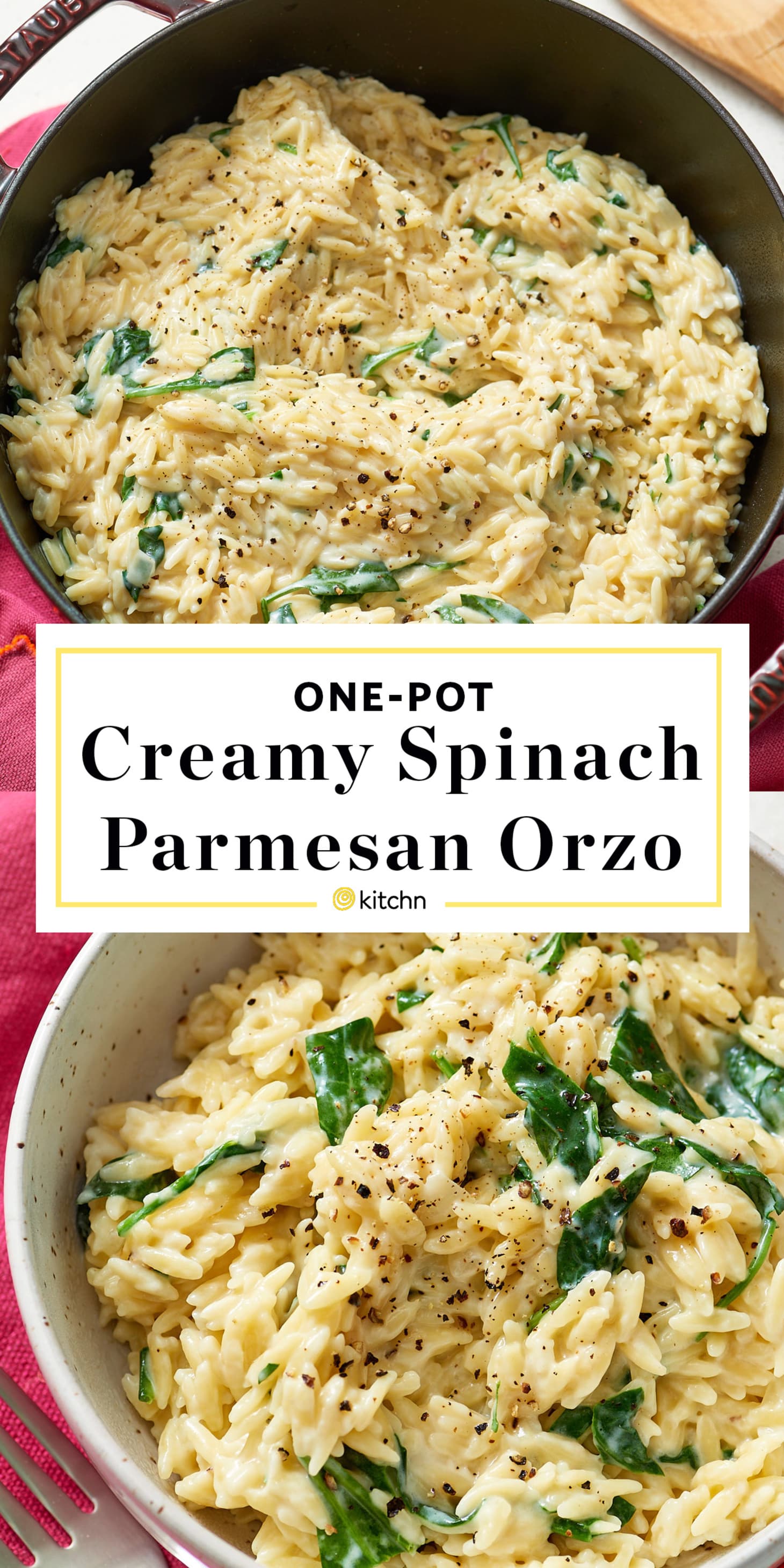 One-Pot Creamy Spinach Parmesan Orzo | Kitchn