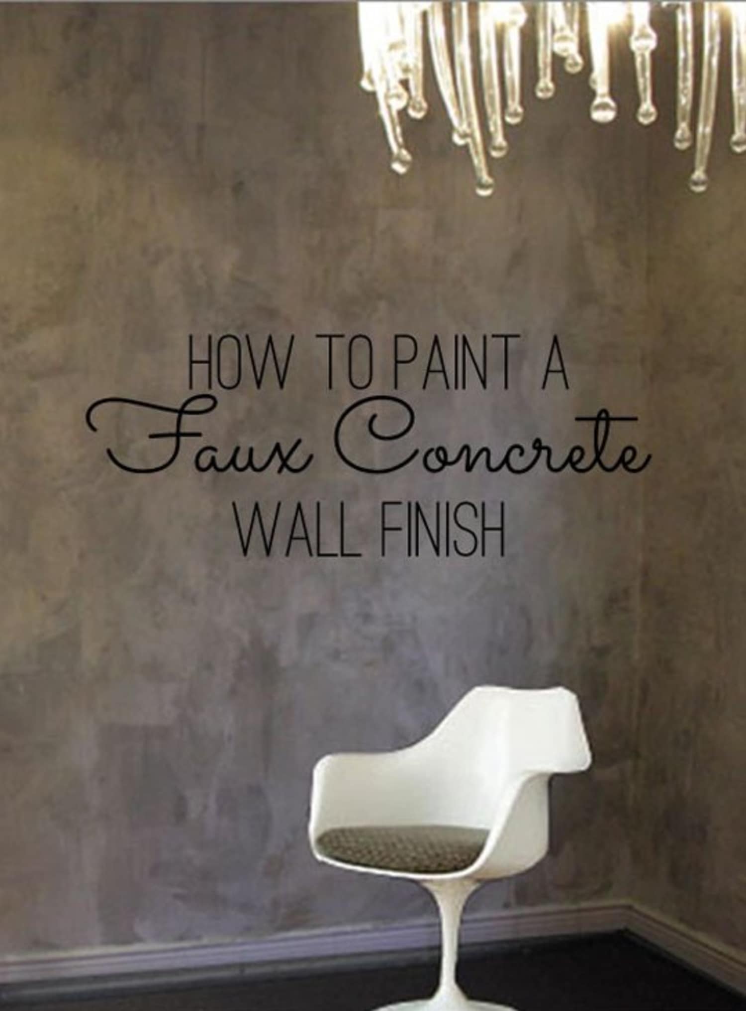 DIY Home Decor How To Paint  a Faux Concrete  Wall Finish 