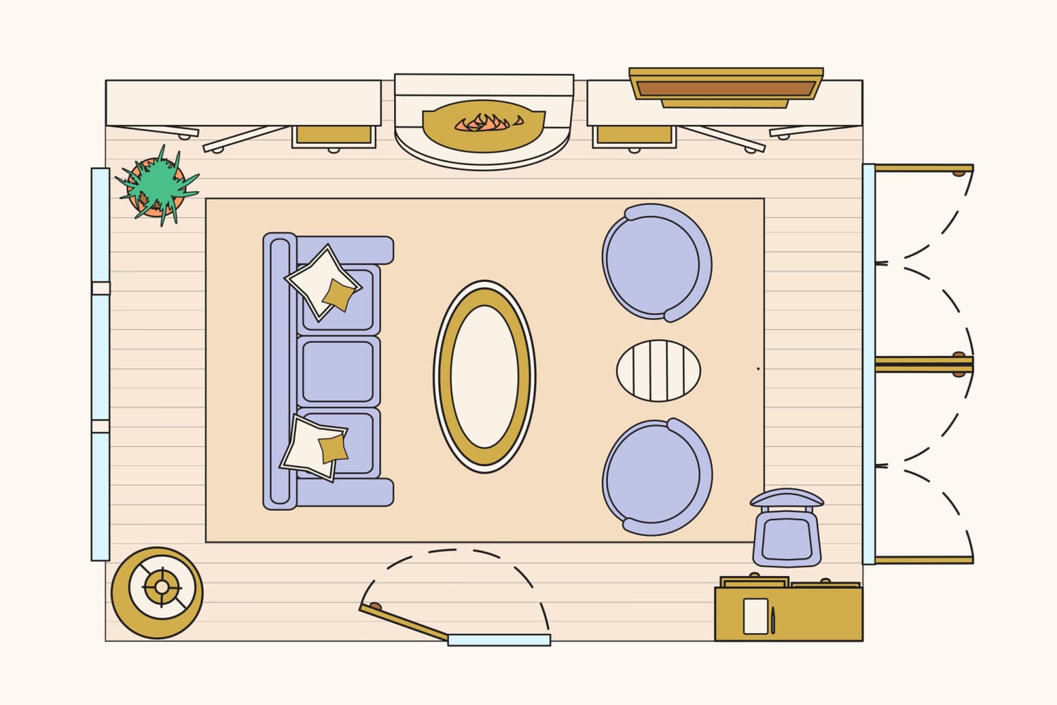 10 Living Room Layouts to Try: Sample Floorplans | Apartment Therapy