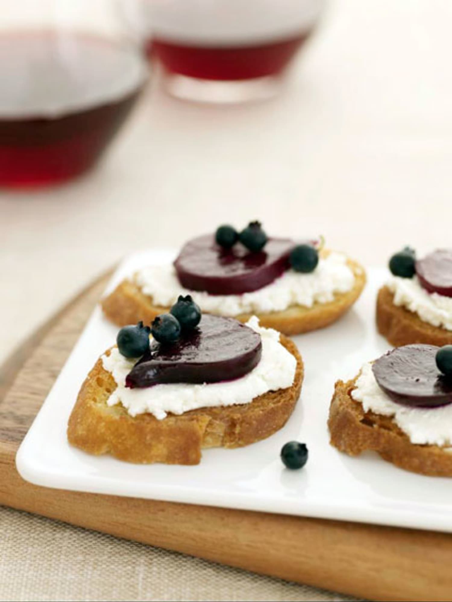Easy Appetizer Recipe Beets on Crostini with Goat Cheese Kitchn