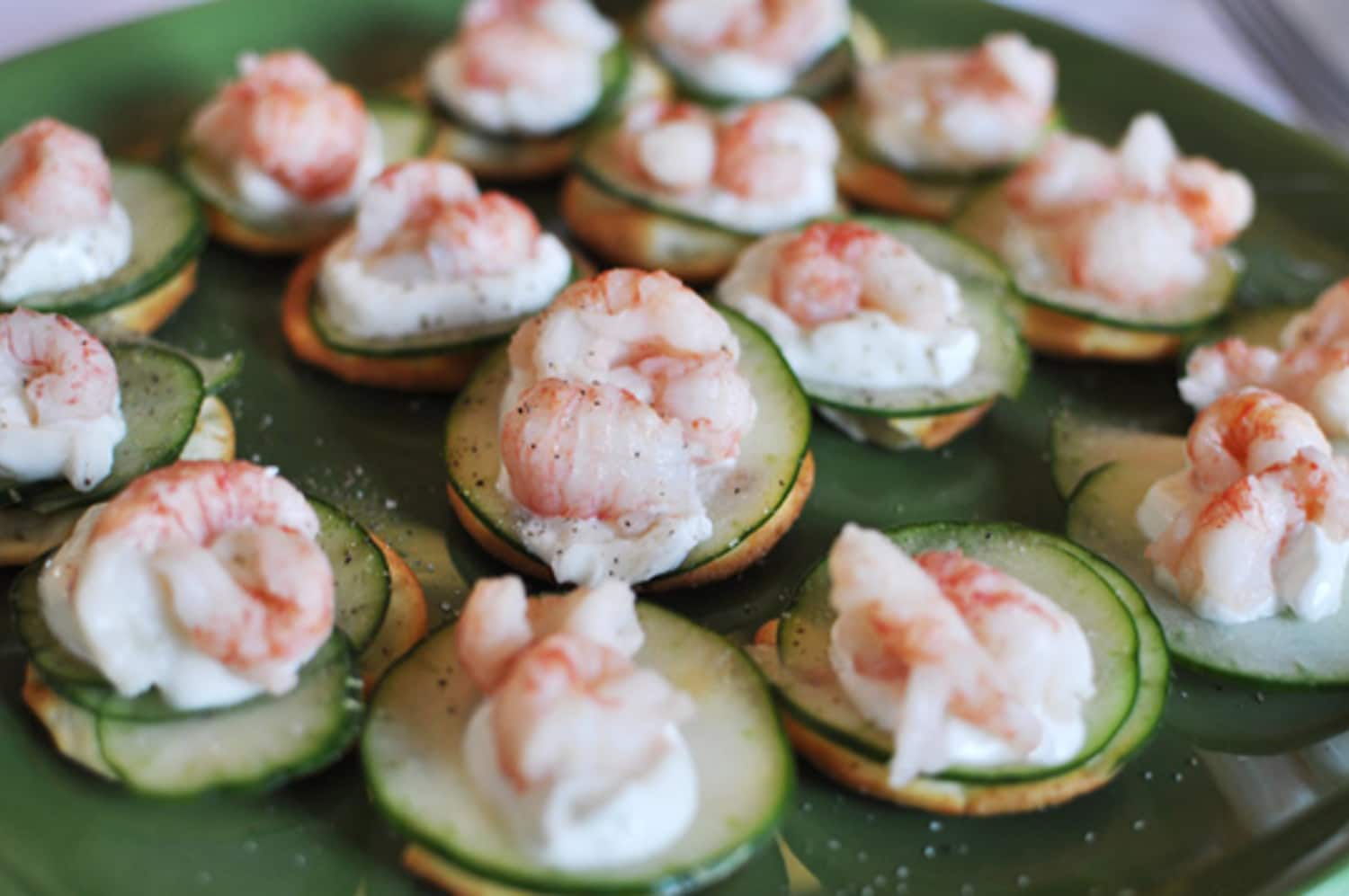 Spring Starter Recipe Cool Shrimp and Cucumber Crackers Kitchn