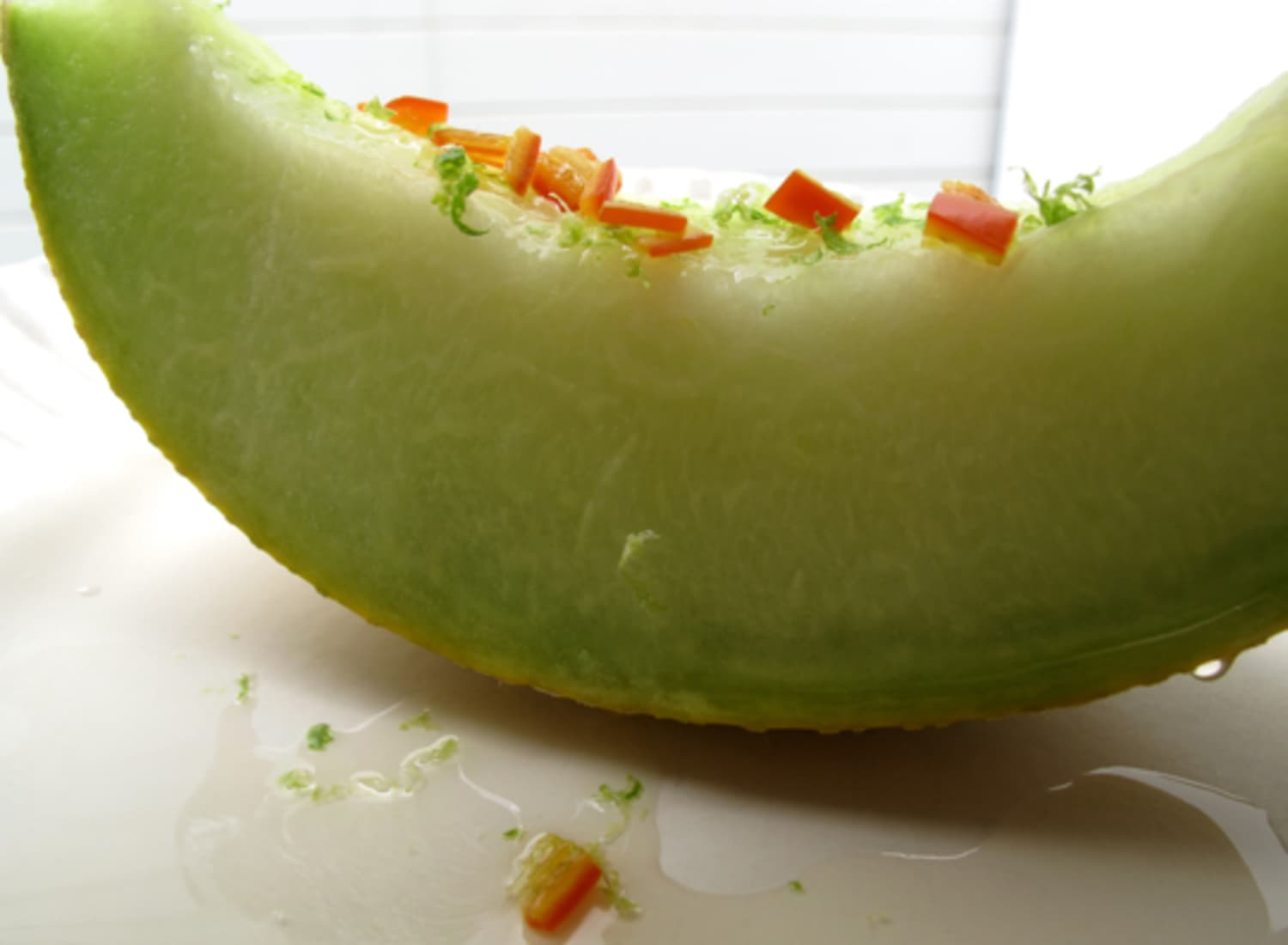 The Perfect Summer Dessert Recipe Melon with LimeChile Syrup Kitchn