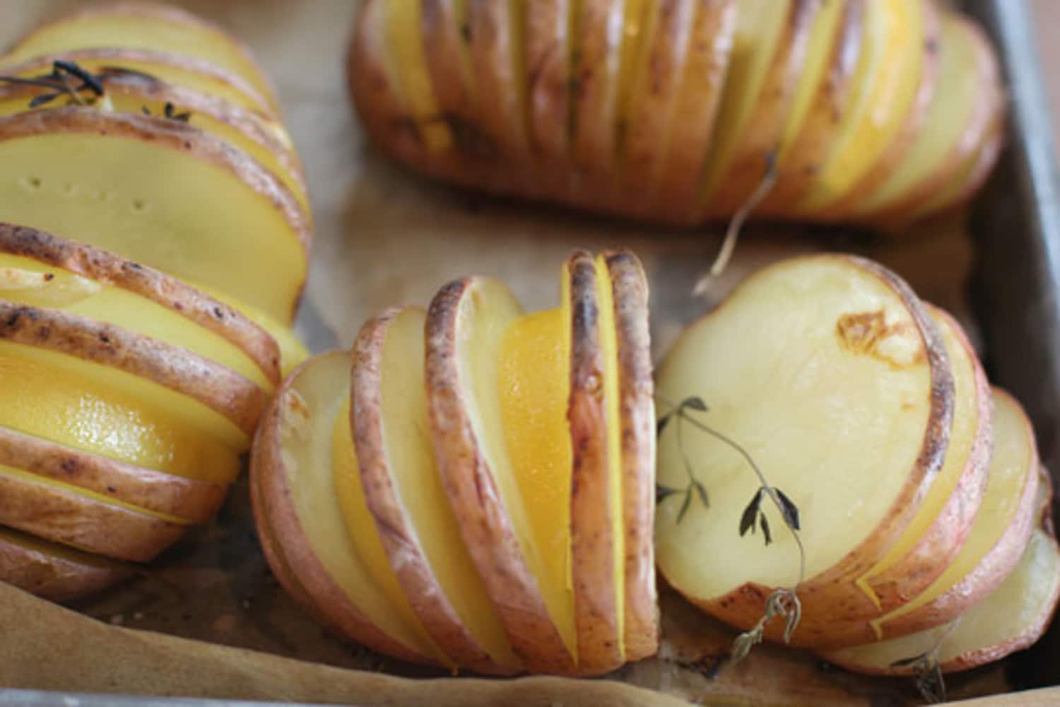 A Twist on the Usual Sliced & Seasoned Baked Potatoes Kitchn