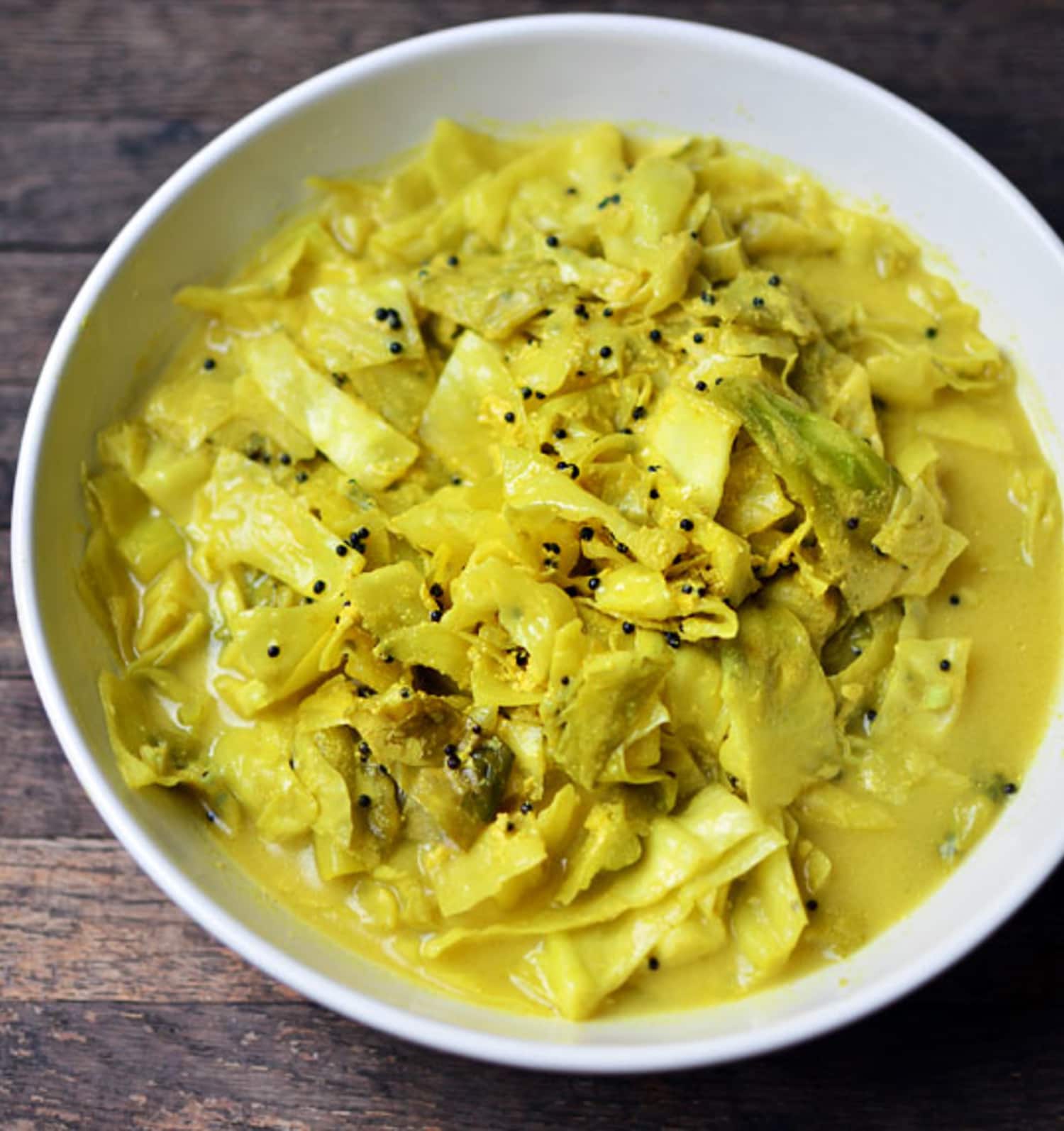 Cabbage in Mild Yogurt and Mustard Seed Curry Kitchn