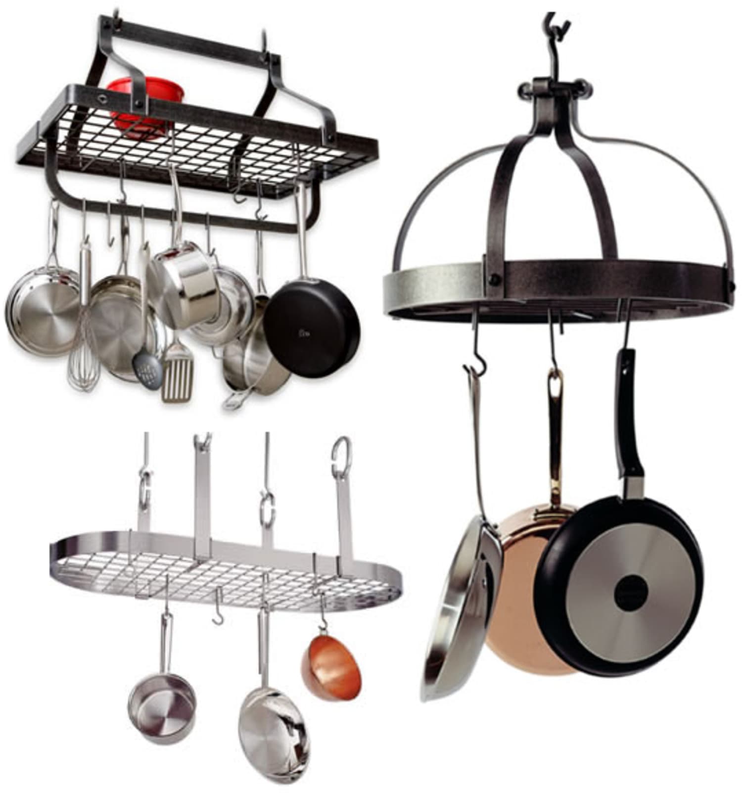 Enclume Gourmet Hanging Metal Pot Racks Made in the US Kitchn